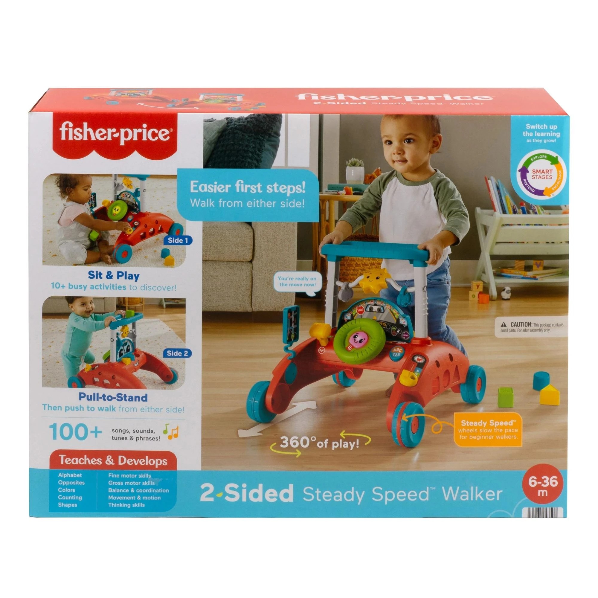 1 Fisher-Price 2-Sided Steady Speed Walker - Multi, 1 of 10