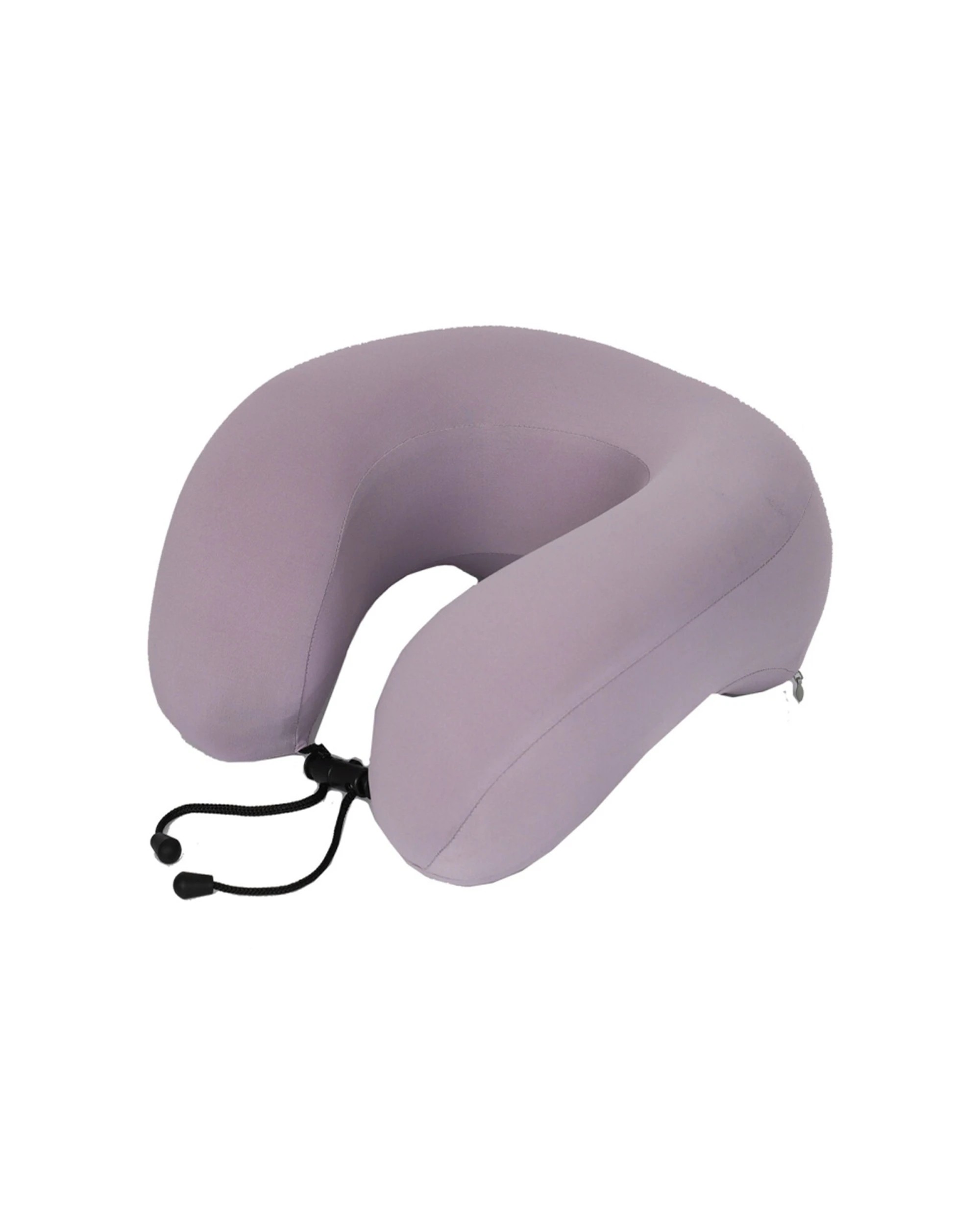 1 Memory Foam Neck Cush Travel Support Pillow U-Shaped & Adjustable Cord Lavender - Purple, 1 of 1