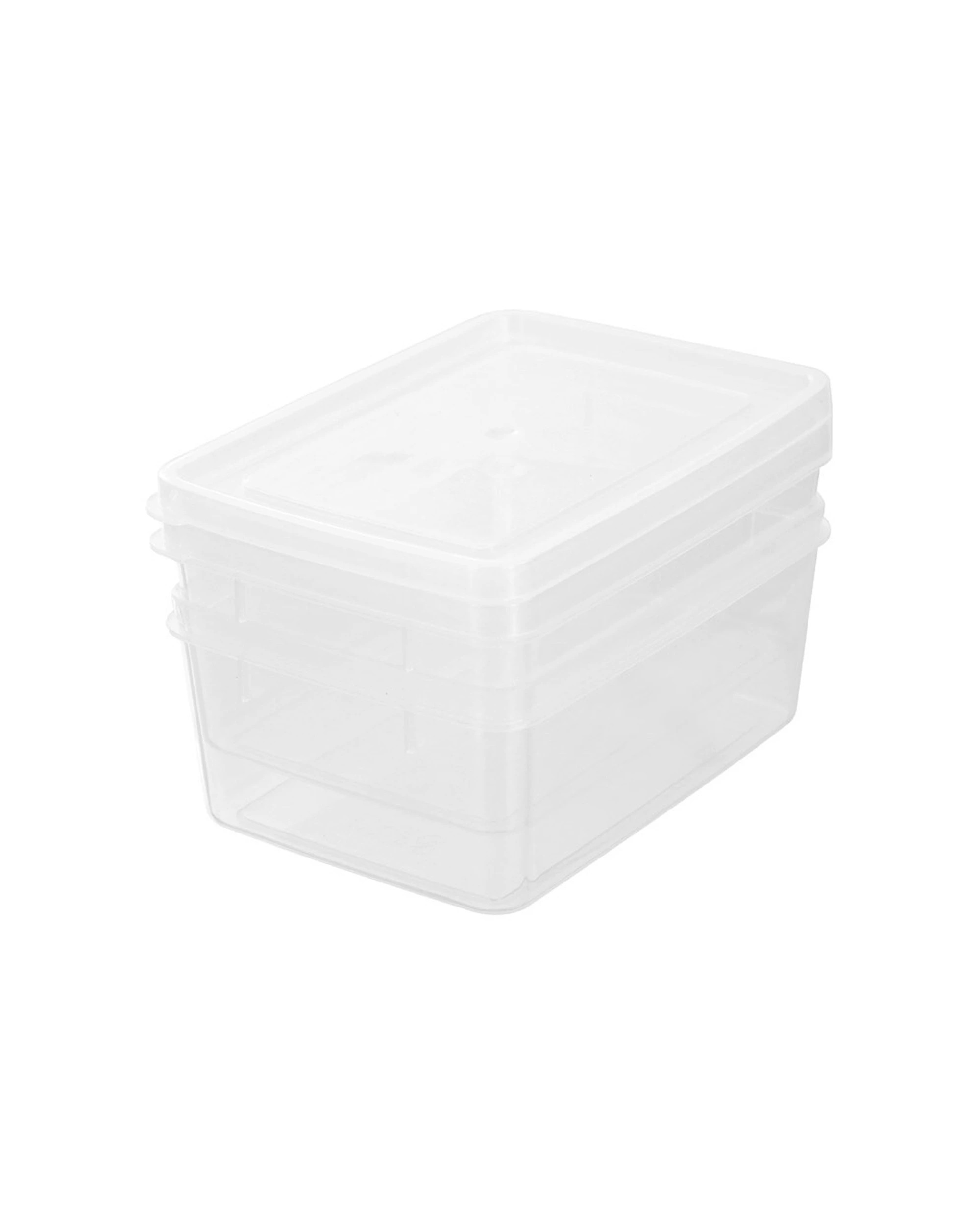 2 2pk Lemon & Lime Keep Fresh 600ml/13.5cm Food Container Takeaway Storage Clear
 - Clear, 2 of 5