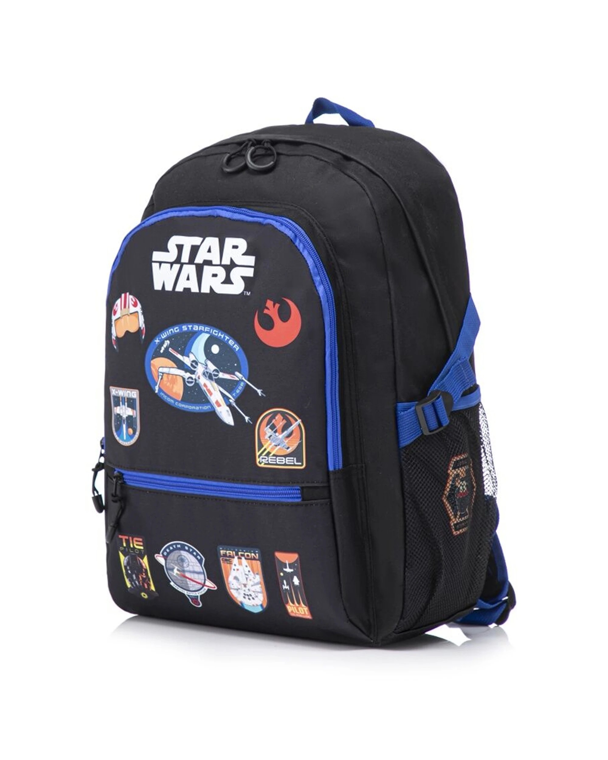 1 Star Wars Teen Backpack Kids School Bag With Mesh Side Pockets 44cm Fabric - Multi, 1 of 3