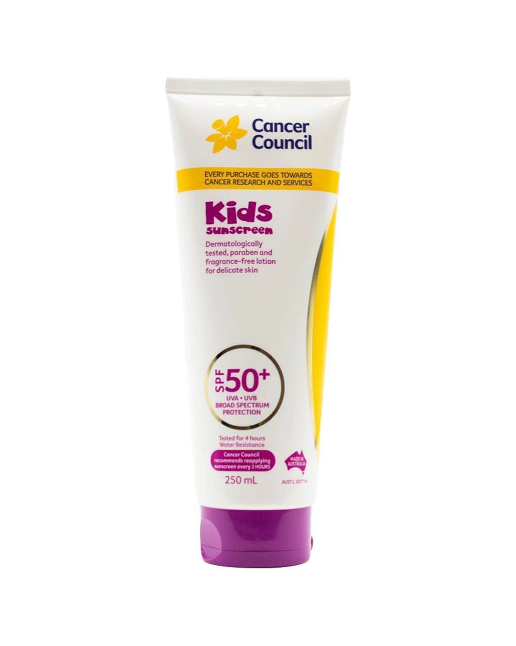 2 Cancer Council 4PK Kids Sunscreen SPF50+ Body Lotion 250ml - Multi, 2 of 3