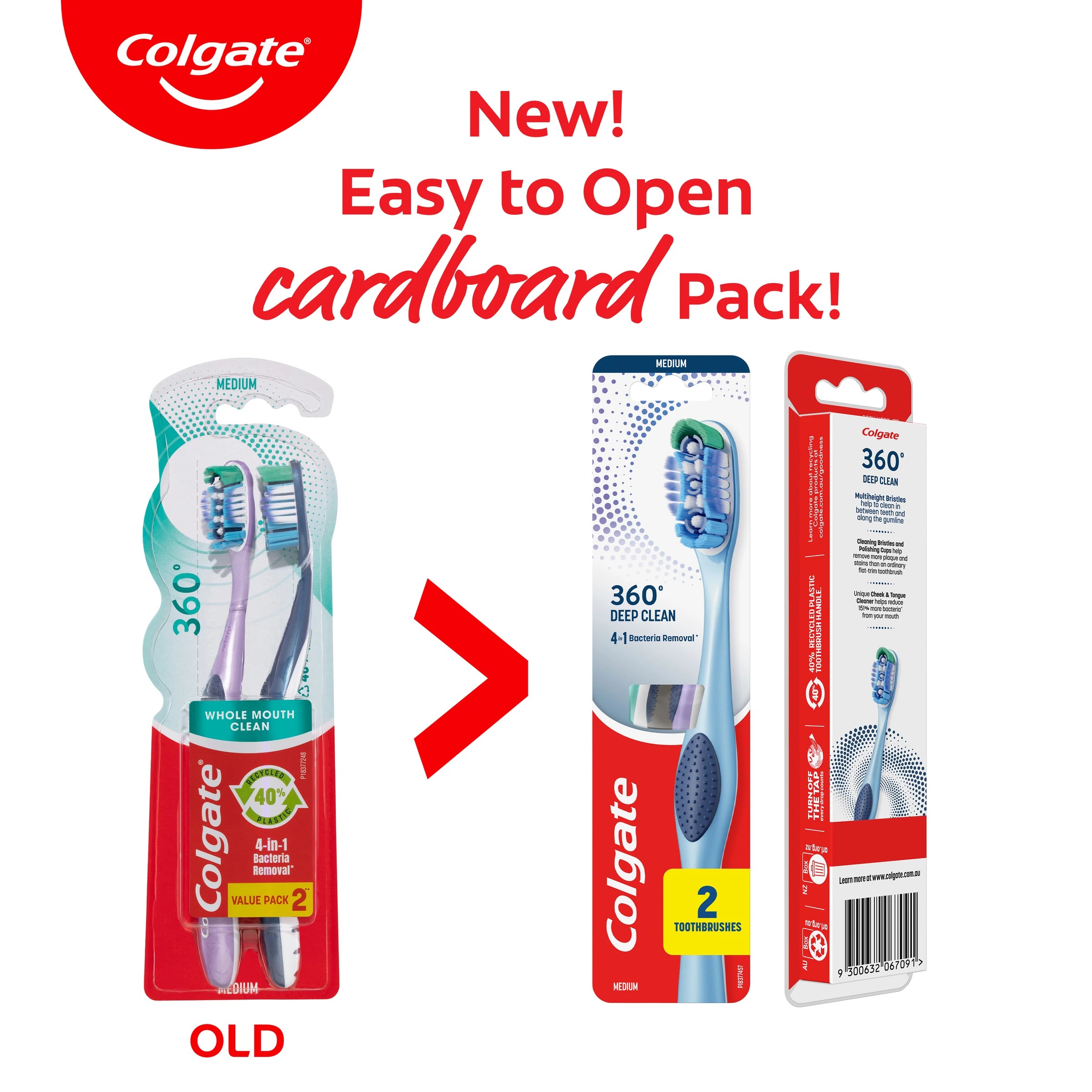 3 Colgate 2 Pack Medium 360 Degree Manual Toothbrush, 3 of 10