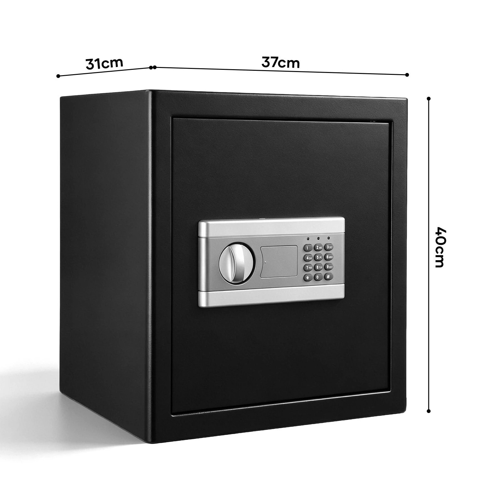 2 Ausway 38L Steel Security Safe Lock Box with Electronic Keypad & Storage Shelf for Cash Deposit Documents, 2 of 6