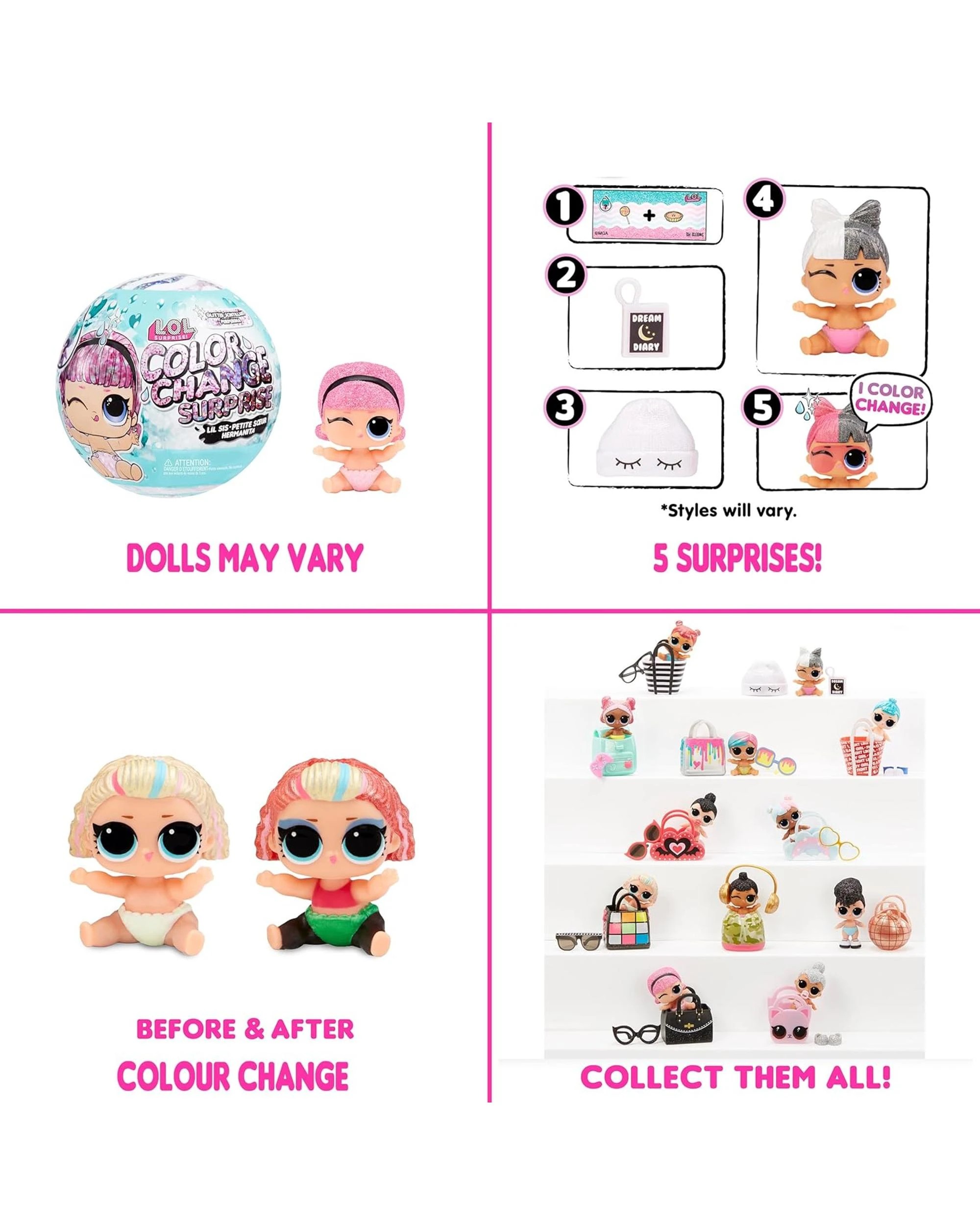 5 L.O.L. Surprise Tots and Lil Sis 6-Pack Blind Ball, 5 of 7