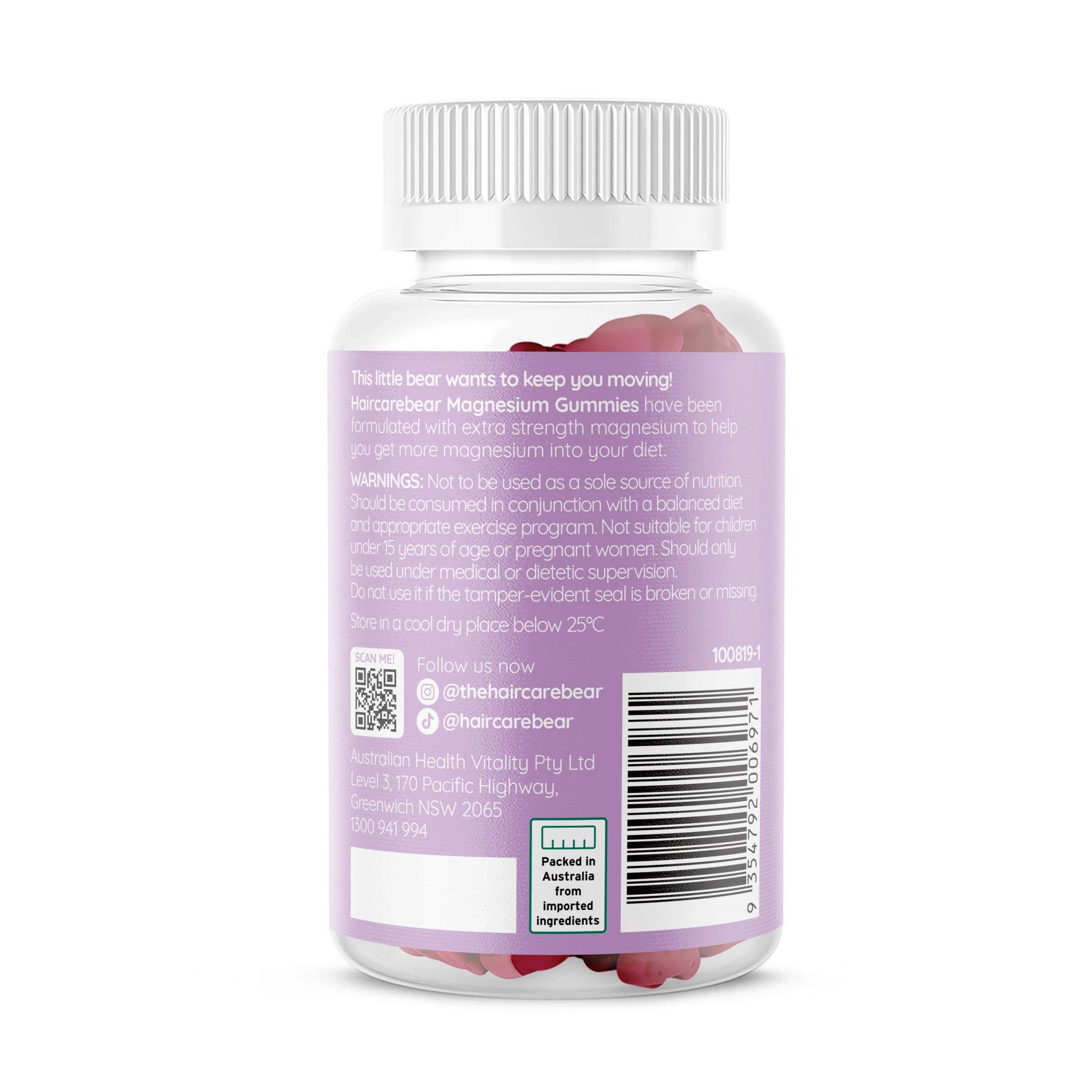 3 60 Pack Haircarebear Magnesium Gummies 150g, 3 of 3
