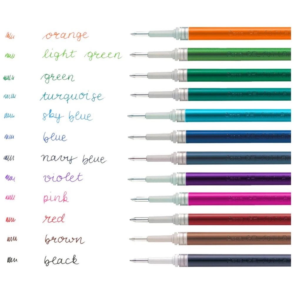 4 Pentel Energel Ink Refill 0.7mm Light Green, 4 of 4