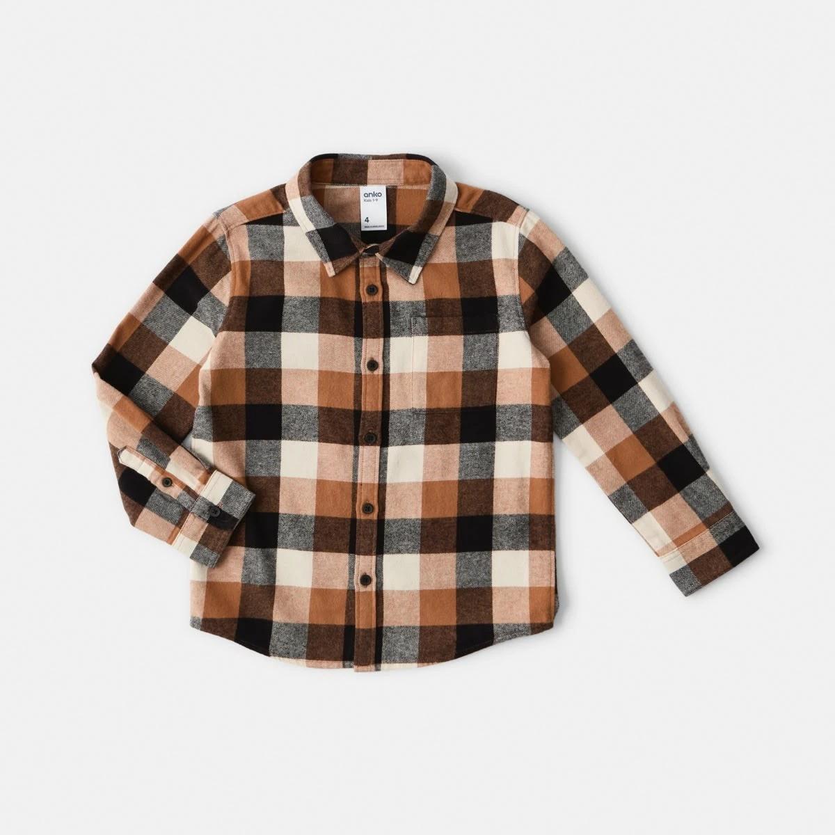 9 Yarn Dyed Flannel Shirt Brn Check, 9 of 10