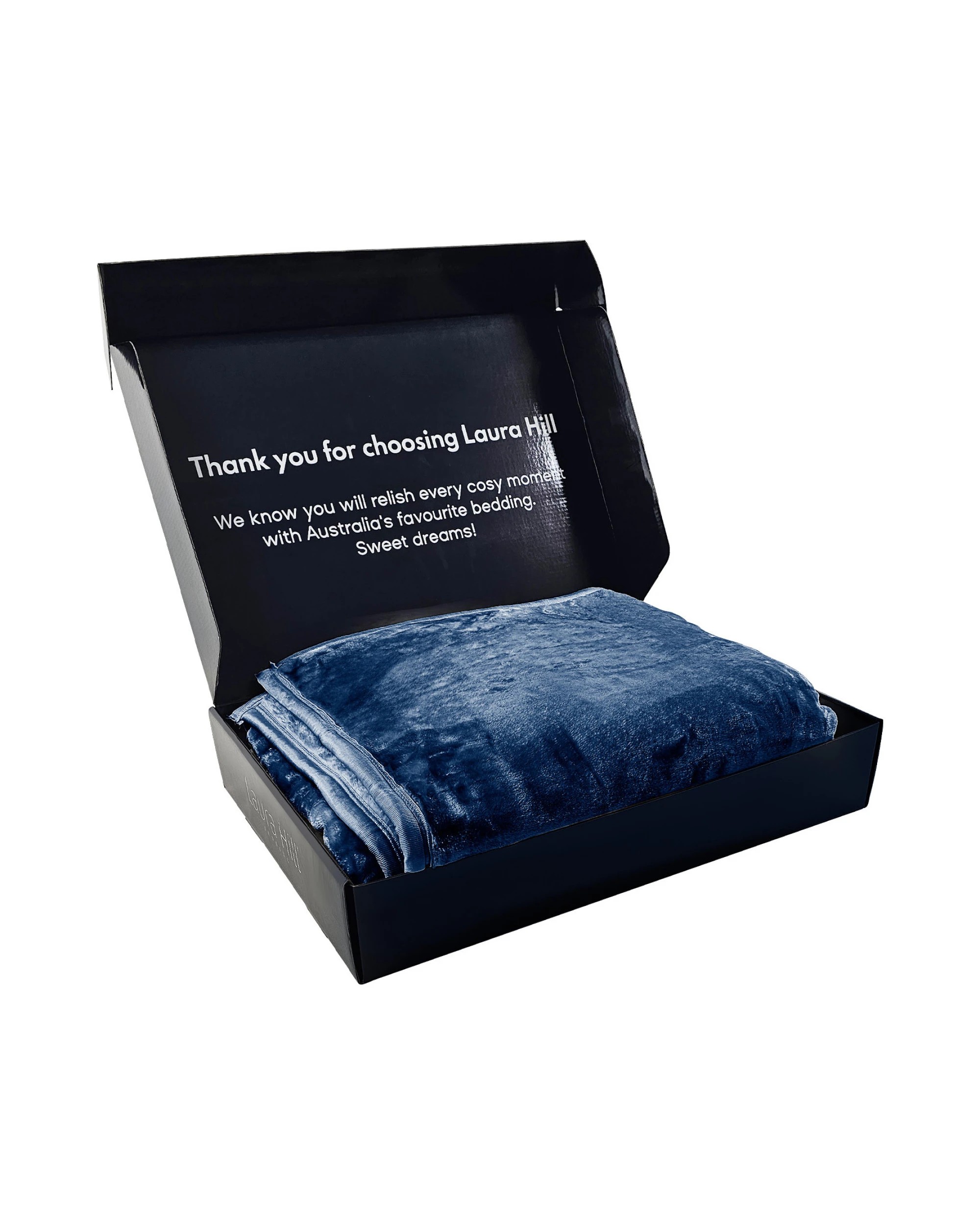 7 Laura Hill 600-gsm Mink Blanket Double-sided Soft Plush Bed Faux Throw Rug Wine Navy
 - Queen Bed, 7 of 7