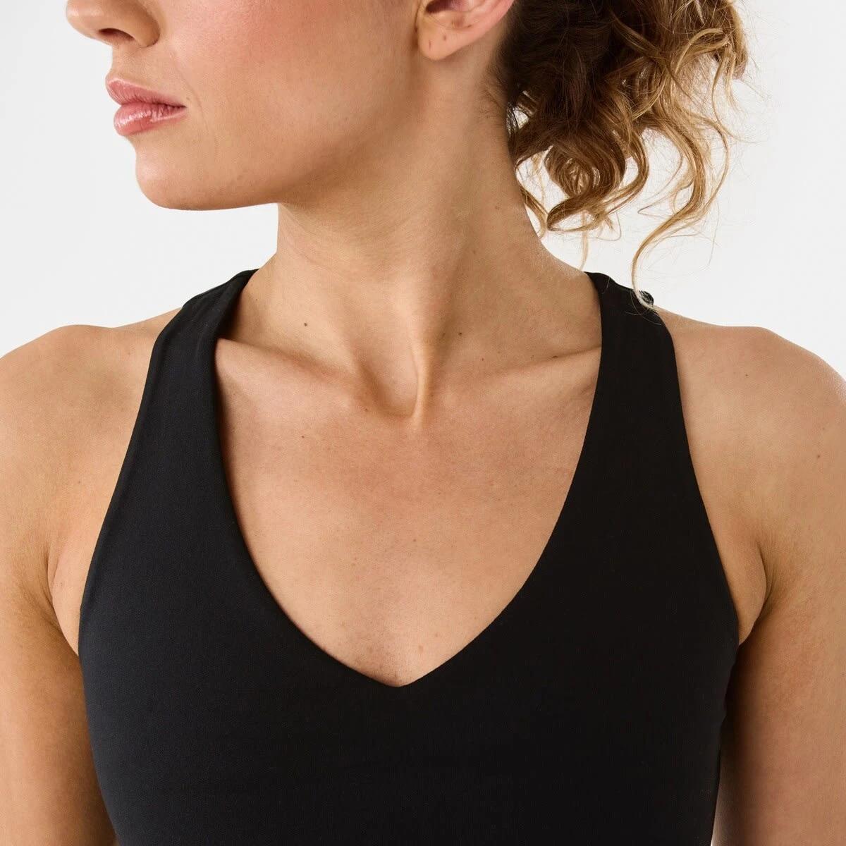 5 Active Womens Ultrasoft Longline Crop Top BLACK, 5 of 7