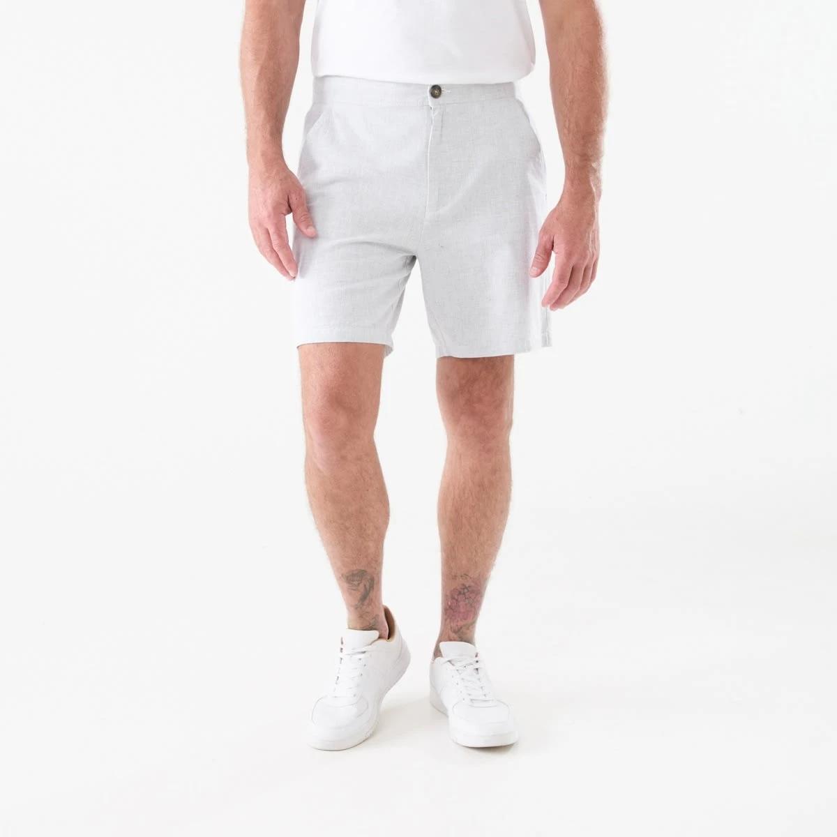 6 Textured Bermuda Shorts GREY WHITE END ON END, 6 of 6