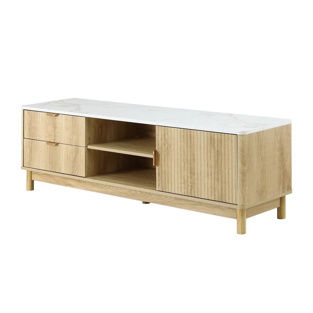 5 Artiss TV Unit Entertainment Unit Storage Drawer Shelf 150cm - Natural, 5 of 10