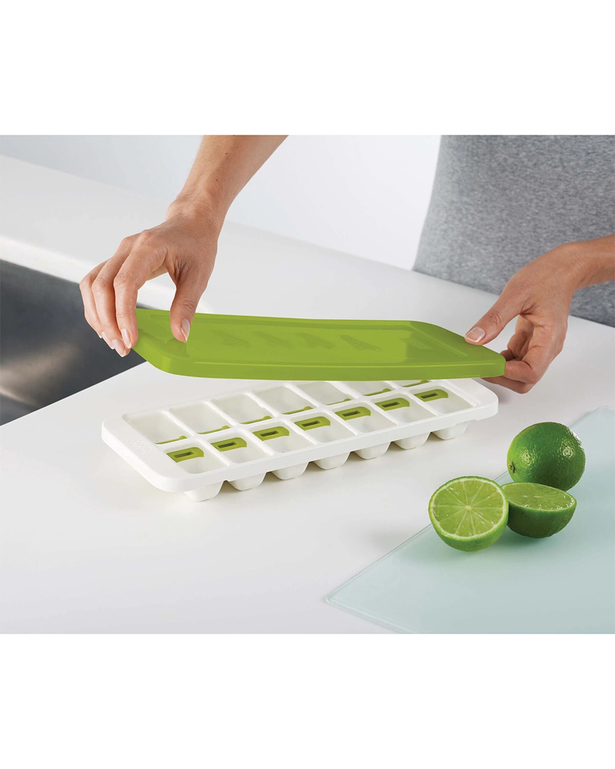 4 Joseph Joseph Quicksnap Plus Ice Maker Tray Stackable Lid 14 Cube Capacity - Multi, 4 of 4