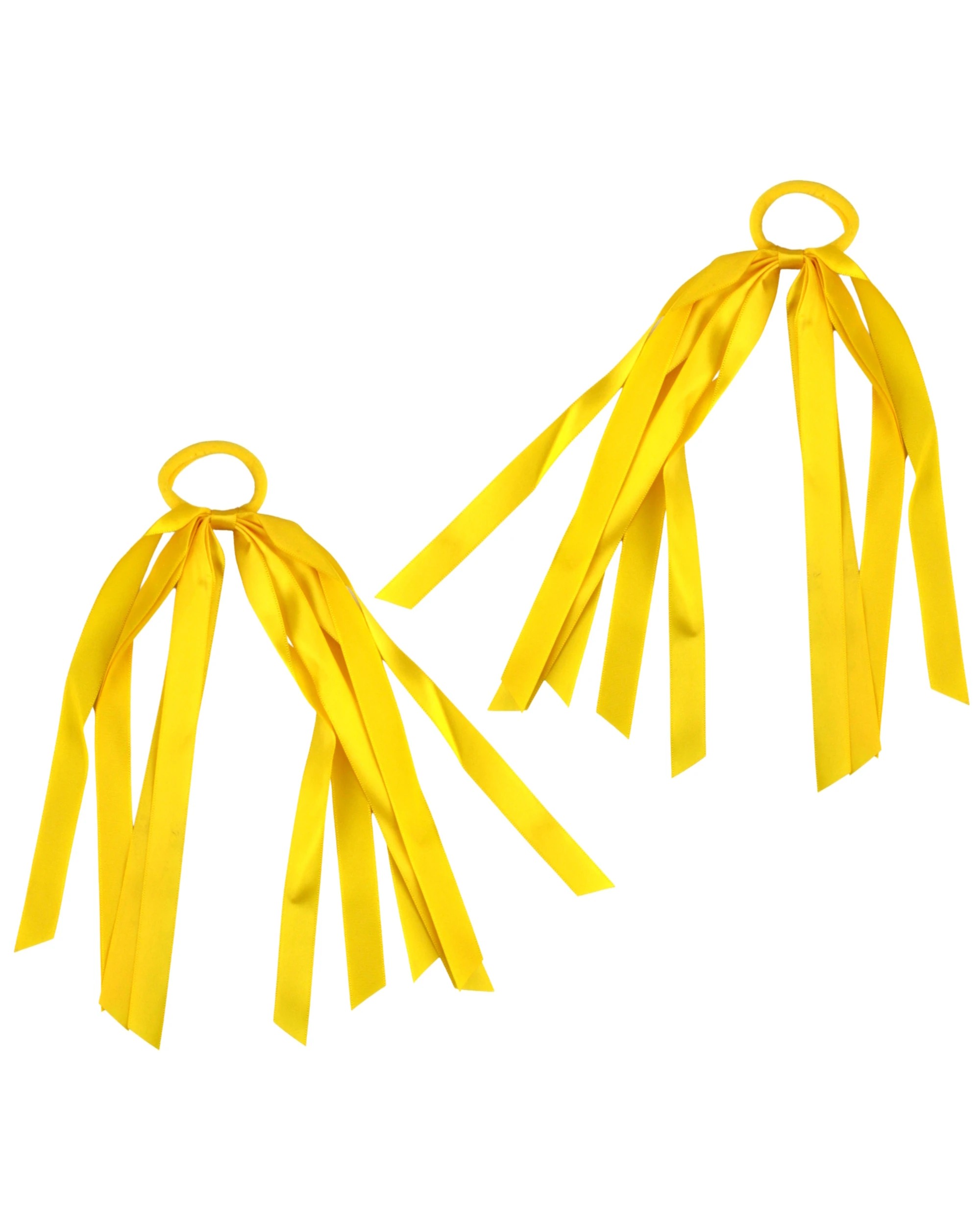 1 Oceana Ribbon Hair Ties Pack of 2 - Yellow, 1 of 1
