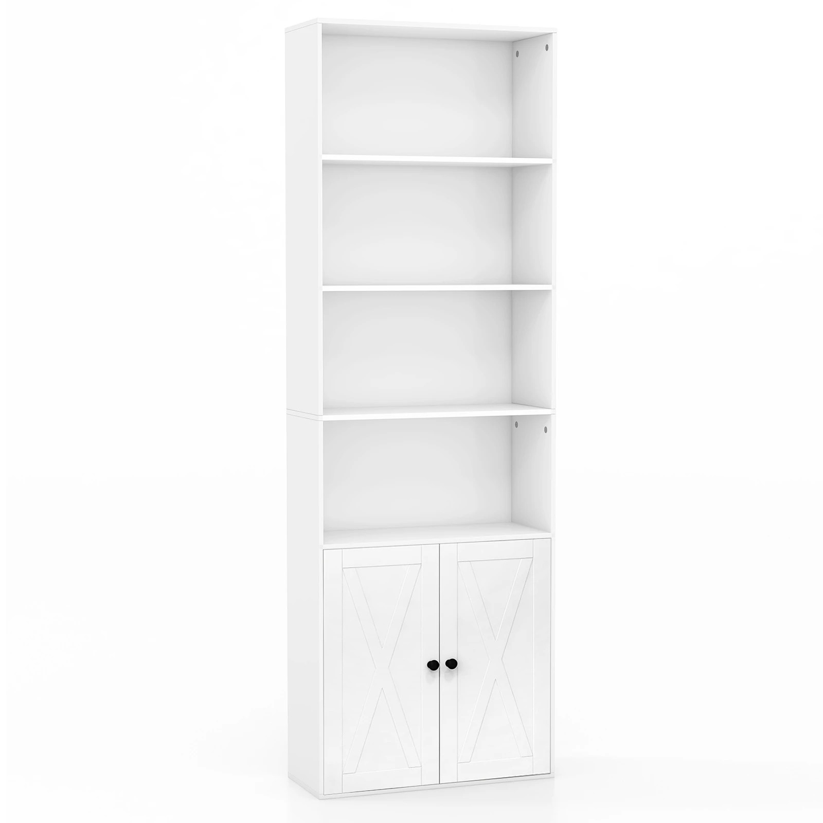 1 Costway 1.8M 6-Tier Bookcase Display Shelf Storage Cabinet Bookshelf, 1 of 4