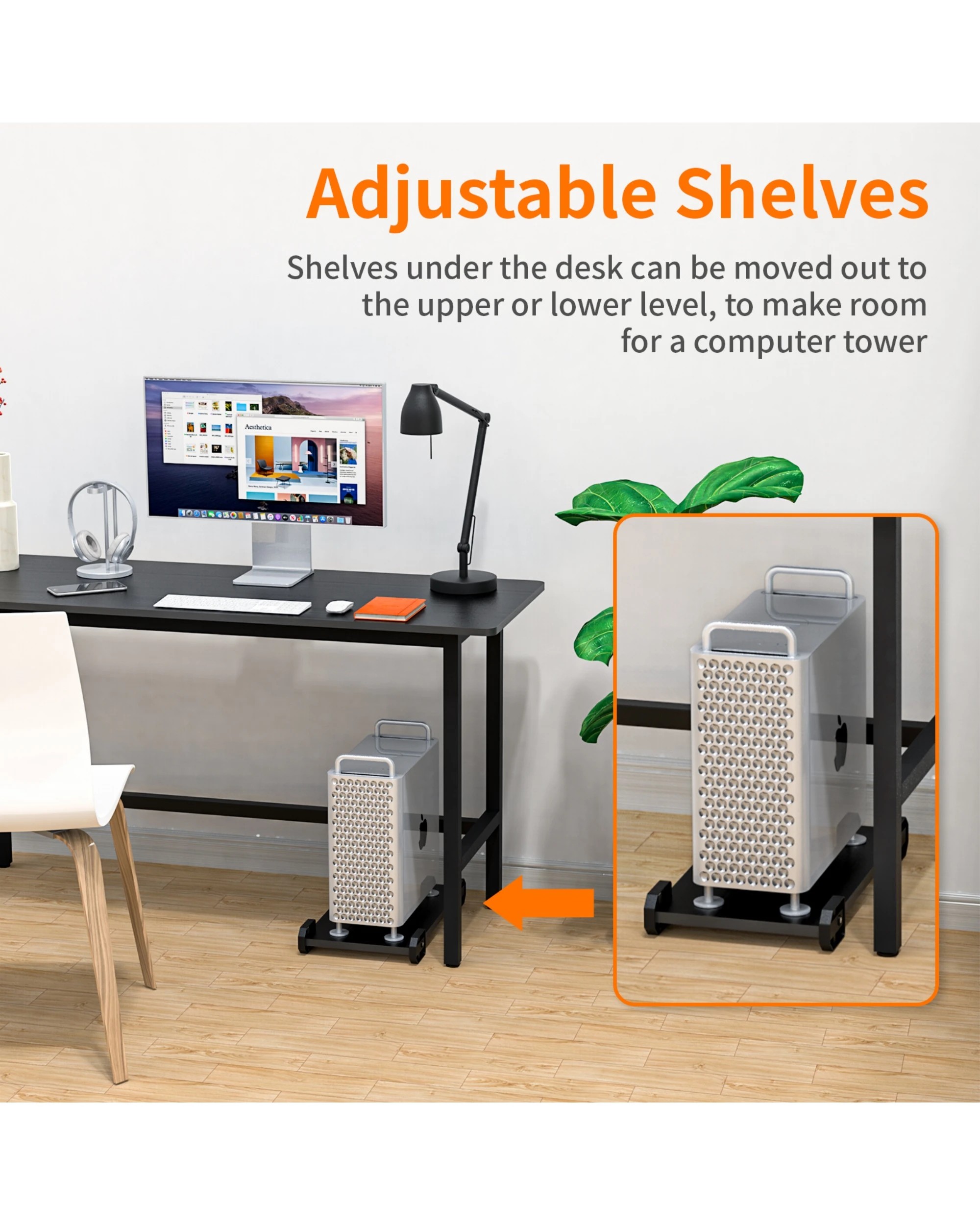 3 Advwin L-shaped Corner Desk Workstation Home Work Computer Desk Office Table, 3 of 4