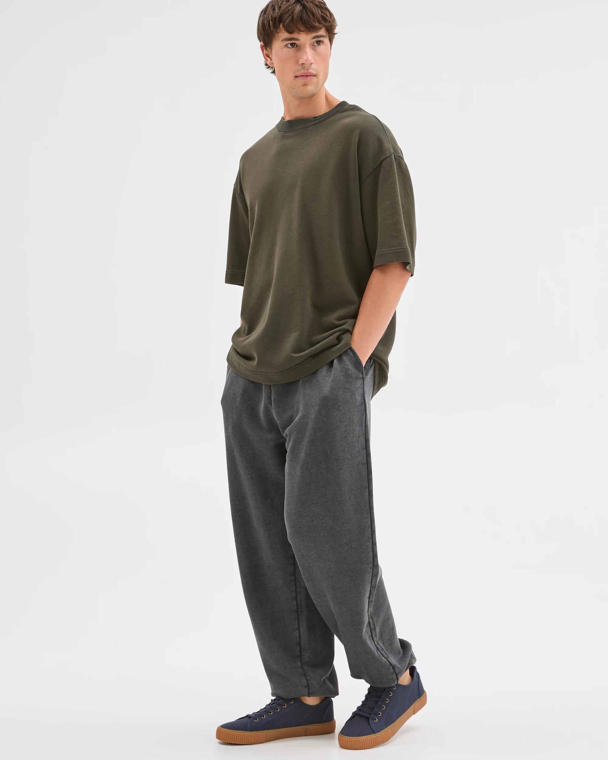 2 Commons Australian Cotton Blend Heavyweight Cuffed Trackpants CHARCOAL, 2 of 7