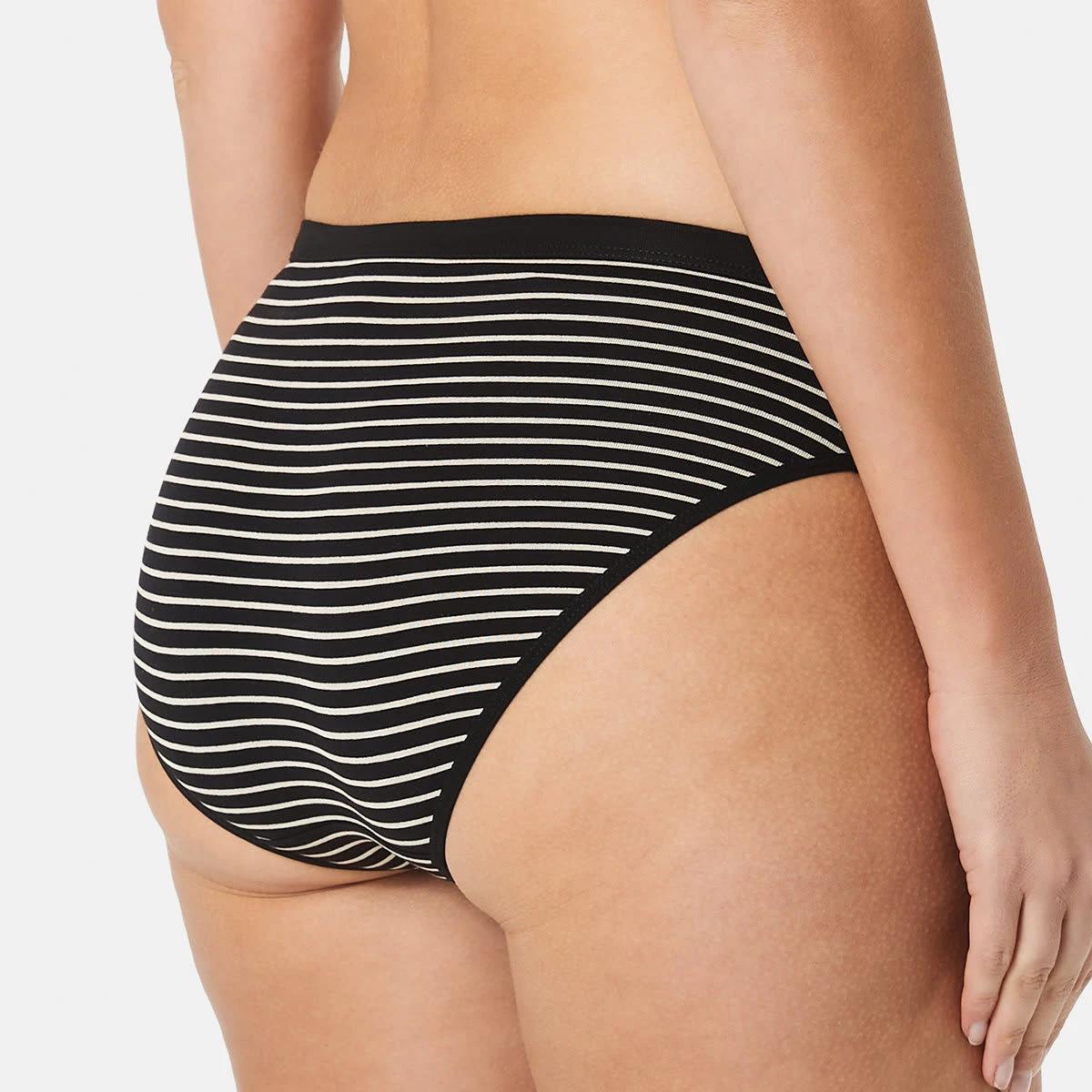 3 Comfort Top Bikini Briefs STRIPE BLACK, 3 of 4