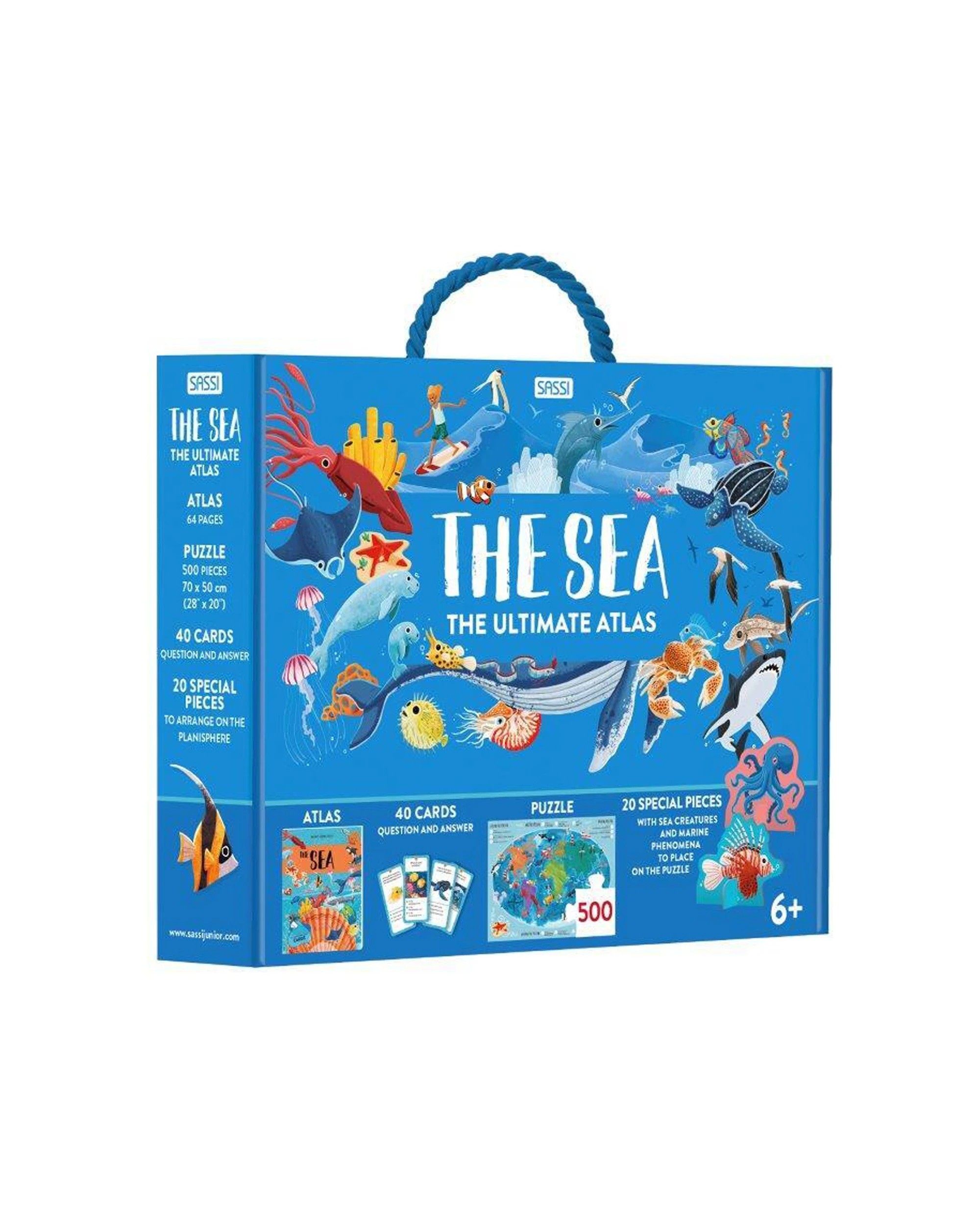 2 Sassi The Ultimate Atlas Kids Children The Sea 3D Models Puzzle Set - Multi, 2 of 3