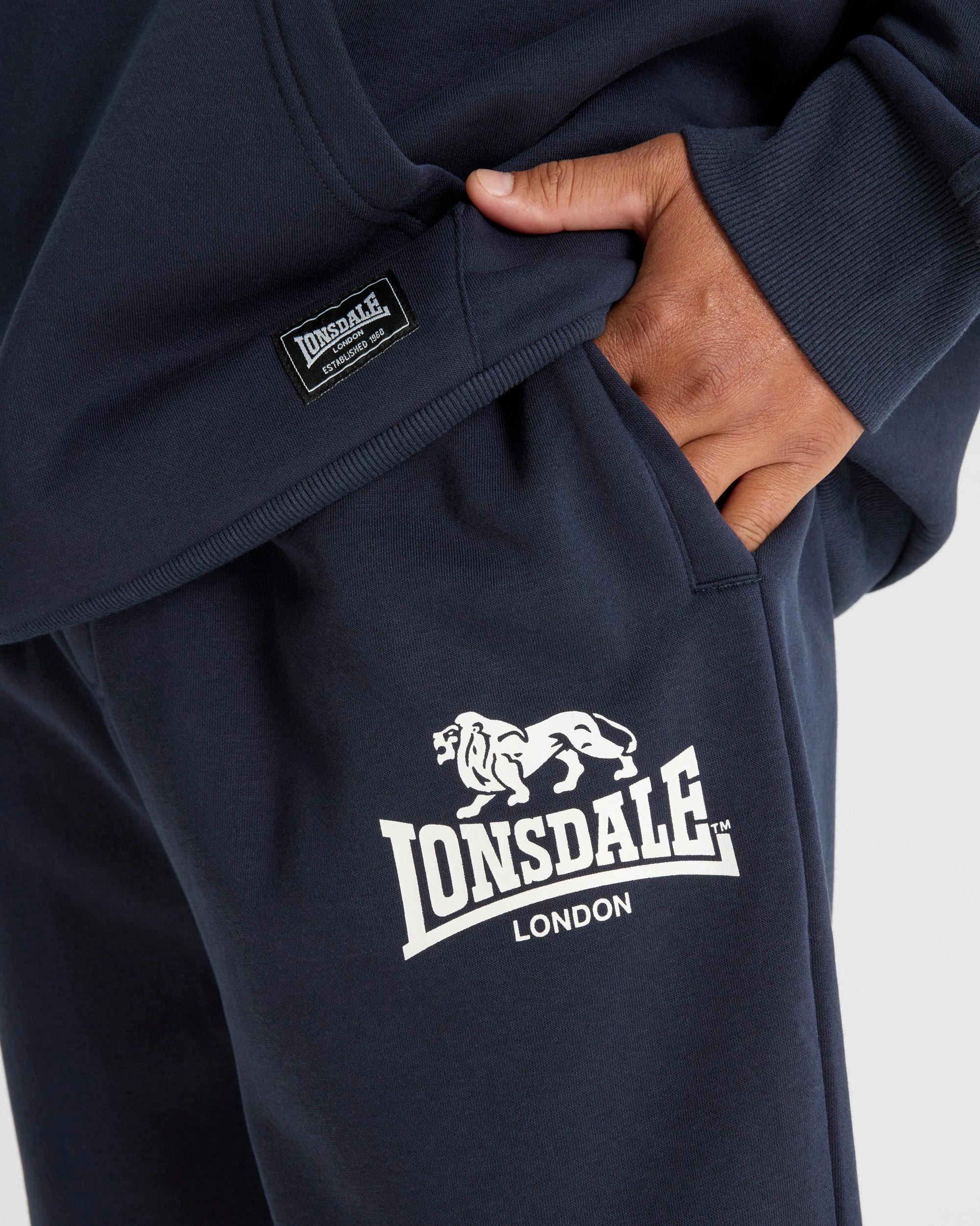 3 Lonsdale London Plus Sport Trackpants NAVY, 3 of 6