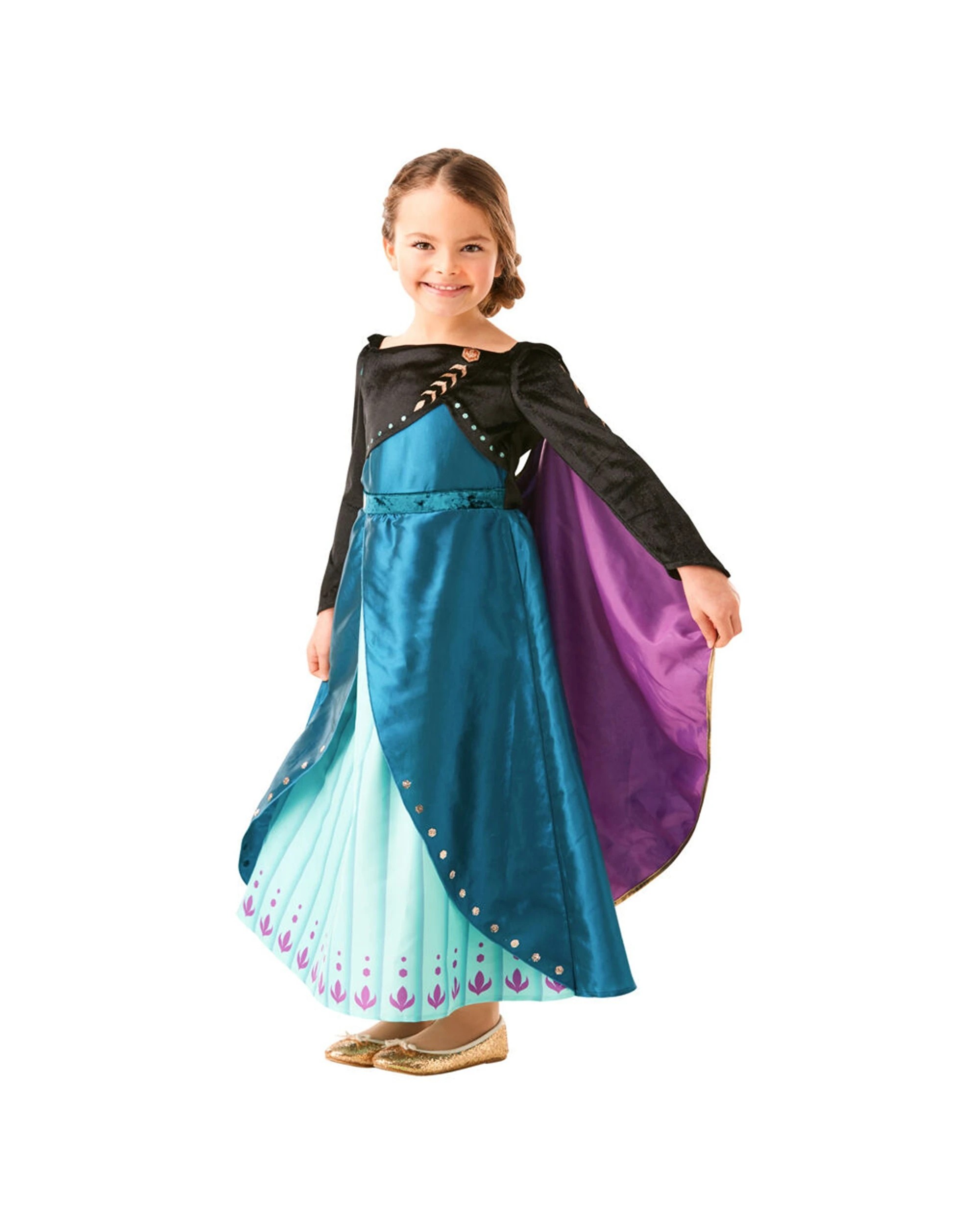 1 Disney Anna Queen Frozen 2 Dress Up Costume Kids - Multi, 1 of 4
