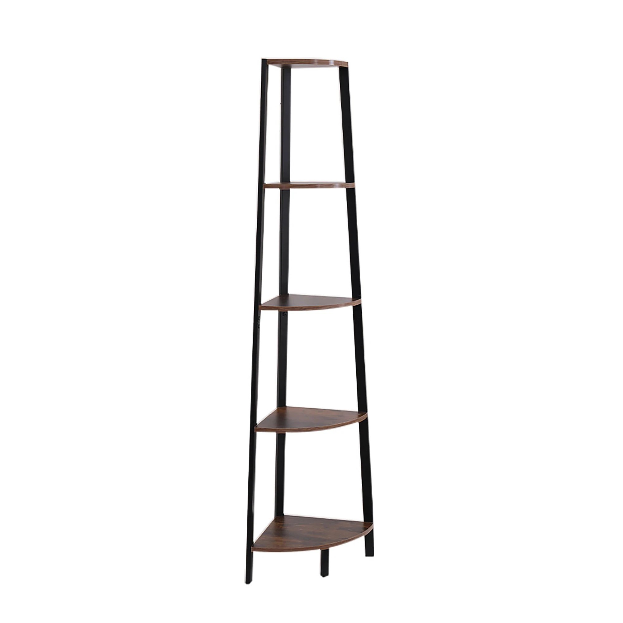 1 Levede 5 Tier Corner Shelf - Brown, 1 of 7