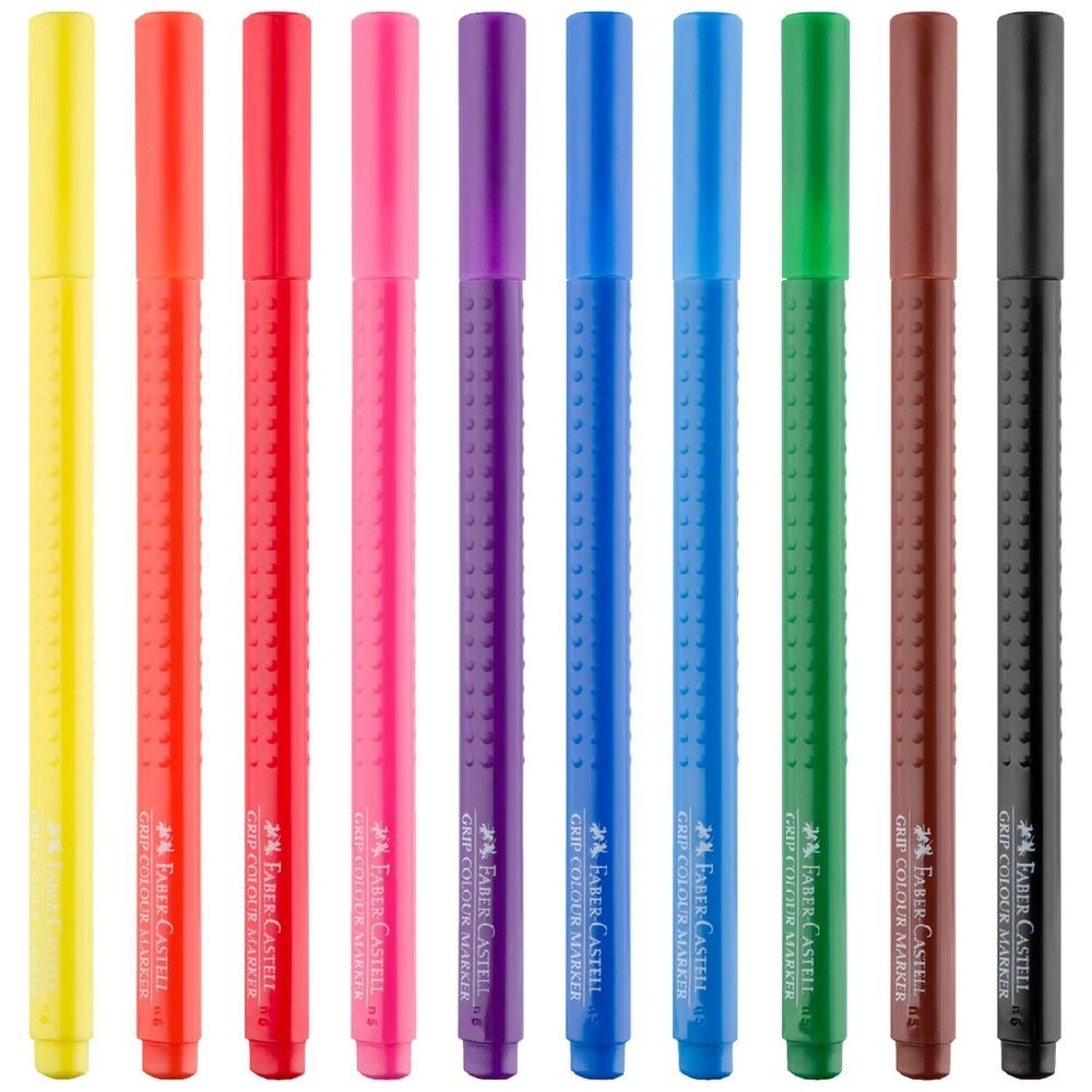 2 Faber-Castell Grip Triangular Coloured Markers 10 Pack, 2 of 5