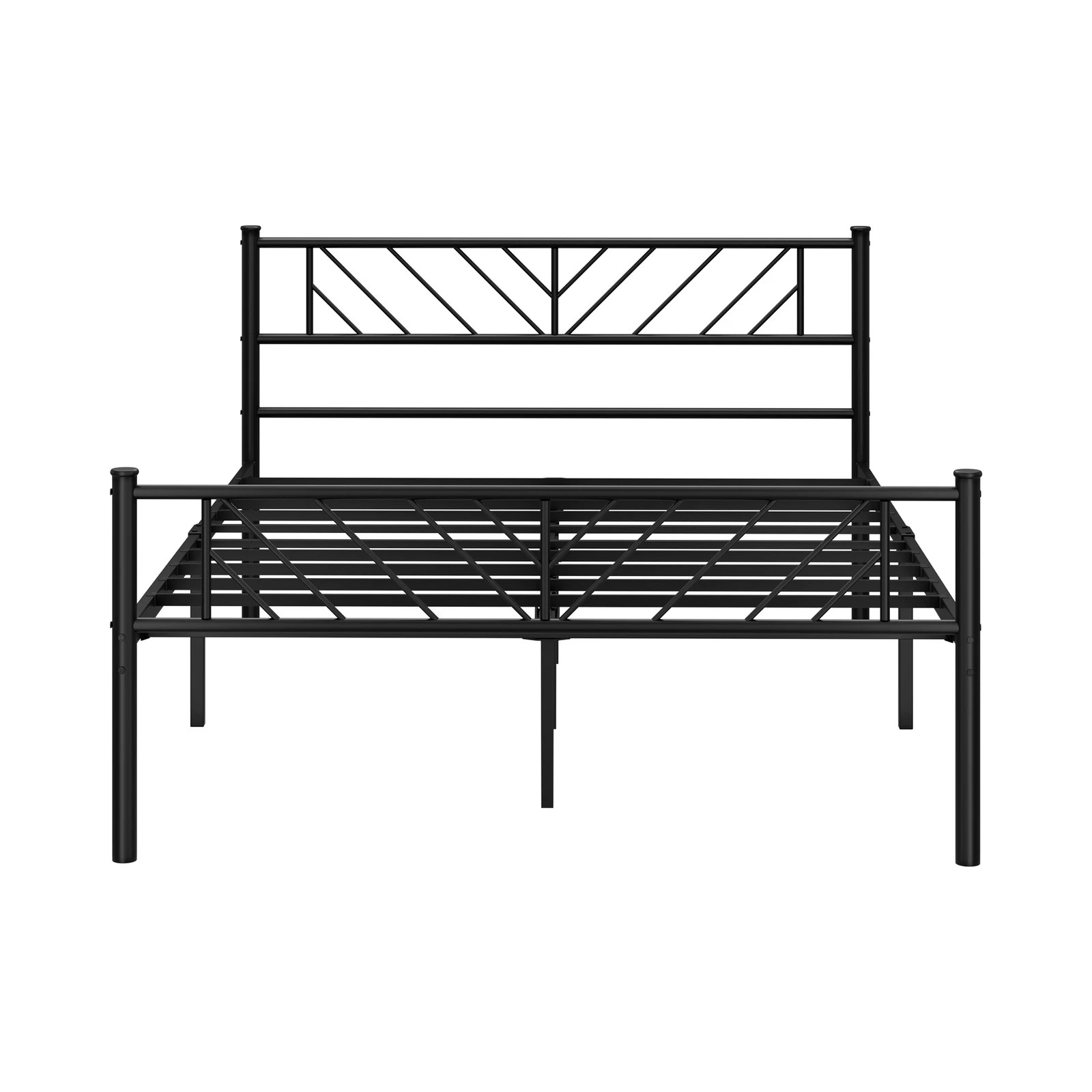 6 Oikiture Metal Bed Frame Double Size Bed Base Platform Sis
 - Black, 6 of 9
