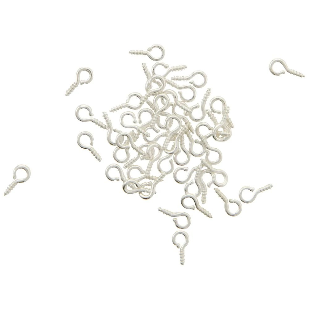 2 Born Screw In Eye Loop 50 Pieces Silver, 2 of 2