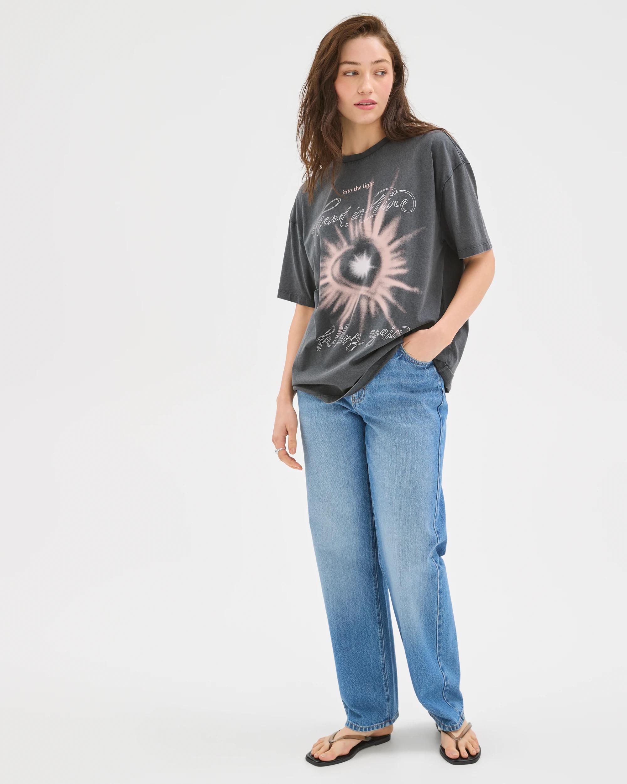 4 Lily Loves Australian Cotton Boyfriend T-Shirt FALLING AGAIN, 4 of 7