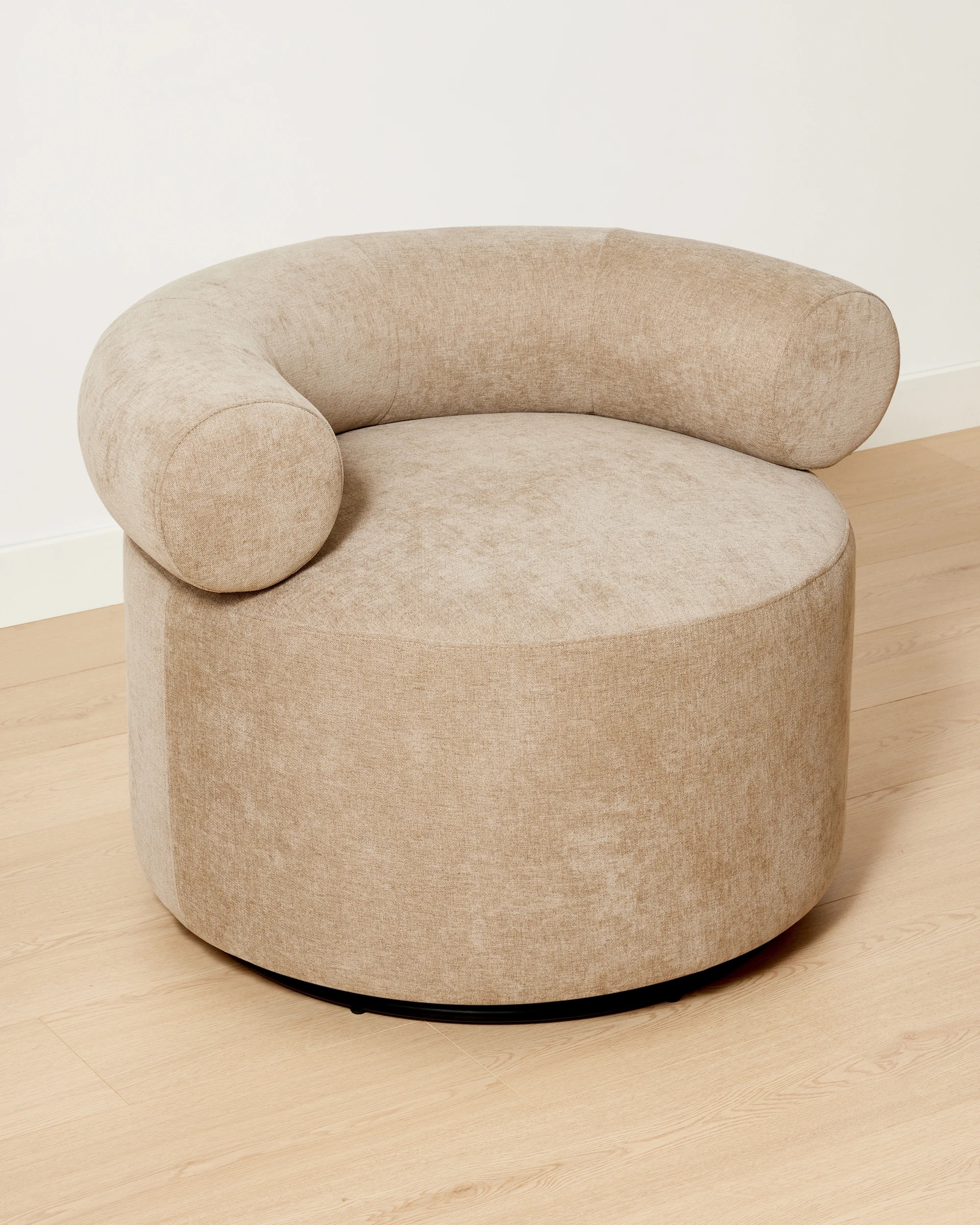 1 Halo Swivel Lounge Chair - Cream, 1 of 7