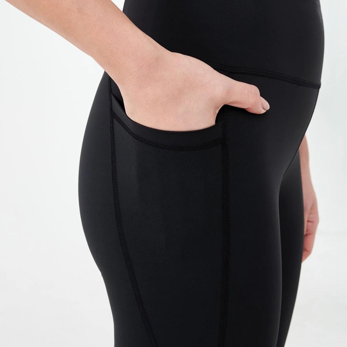 4 Active Womens Crop Training Leggings BLACK, 4 of 6