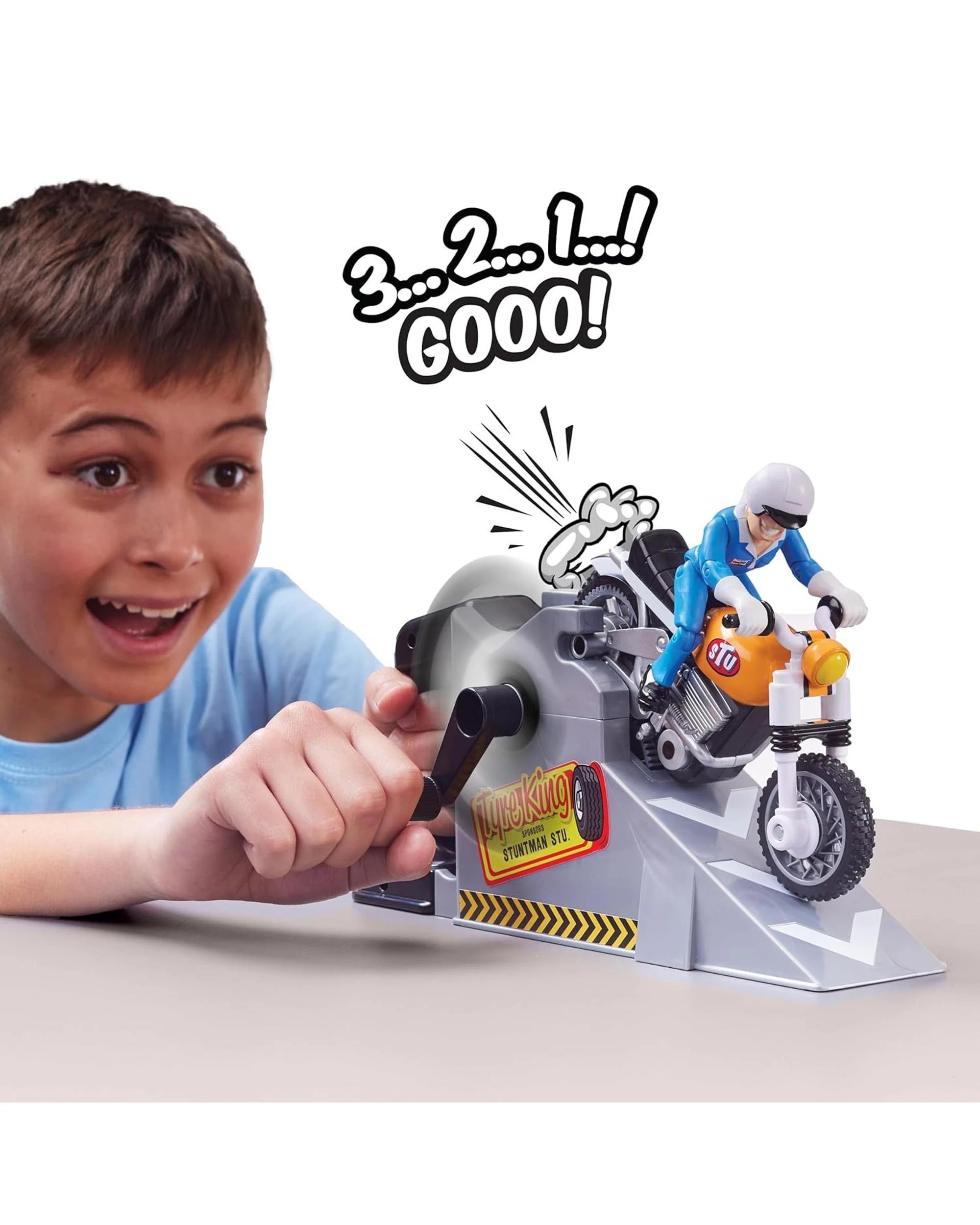 4 Stuntman Stu Nitro Boost Stunt Bike Action Figure, 4 of 7