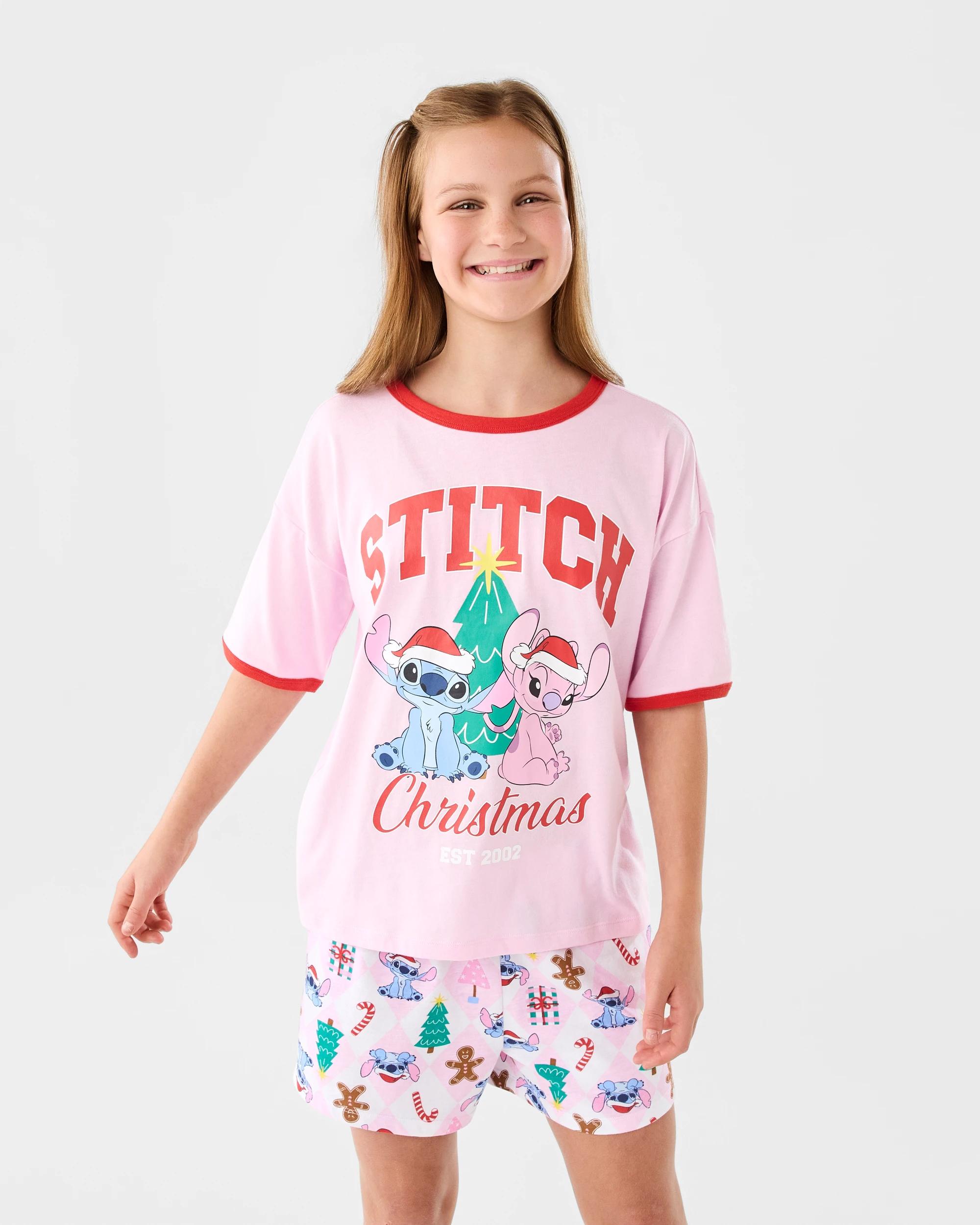 1 Family Matching Christmas Stitch Older Kids Pyjama Set Stitch, 1 of 10