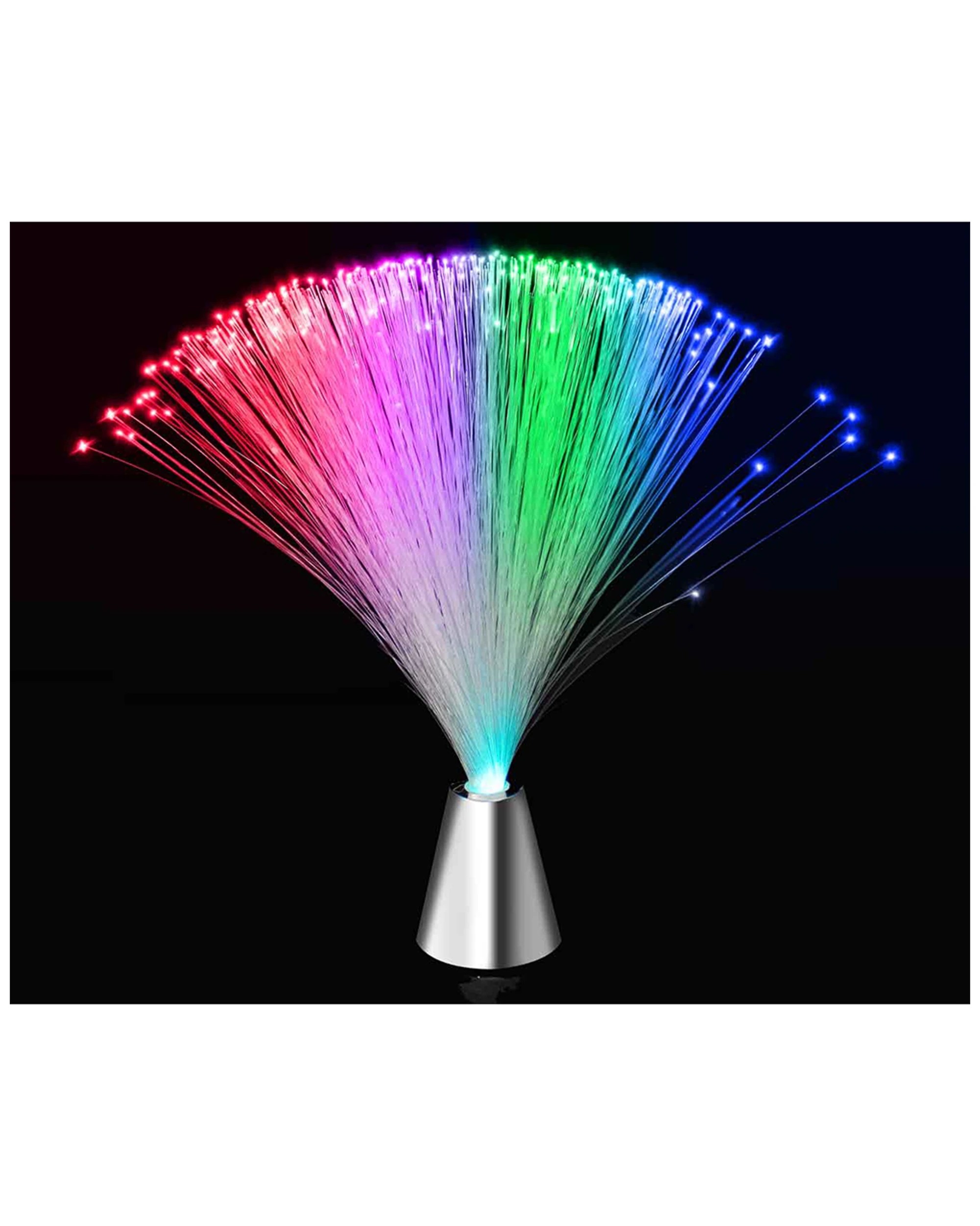2 Led Optical Fiber Optic Light Up Led Colour Changing Lamp Novelty Rainbow Decor
 - Multi, 2 of 2