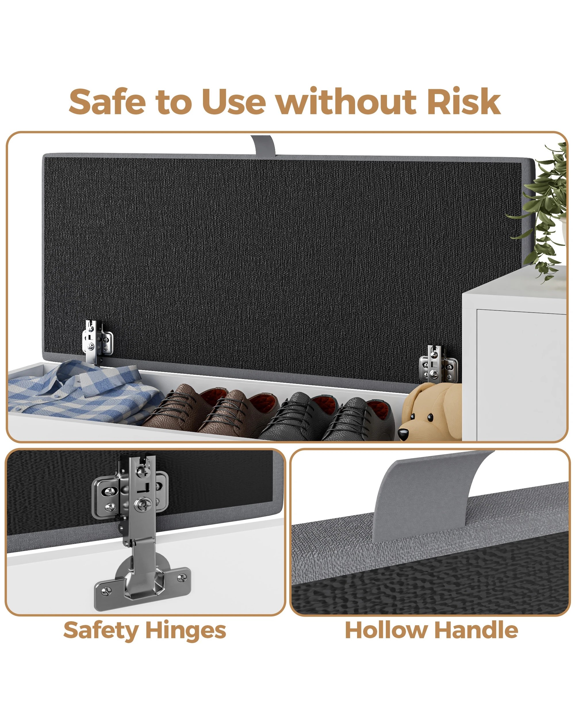 6 Advwin Shoe Rack Bench w/ Flip Top Cabinet & Drawers Shoe Organiser with Cushion & Side Hook, 6 of 9