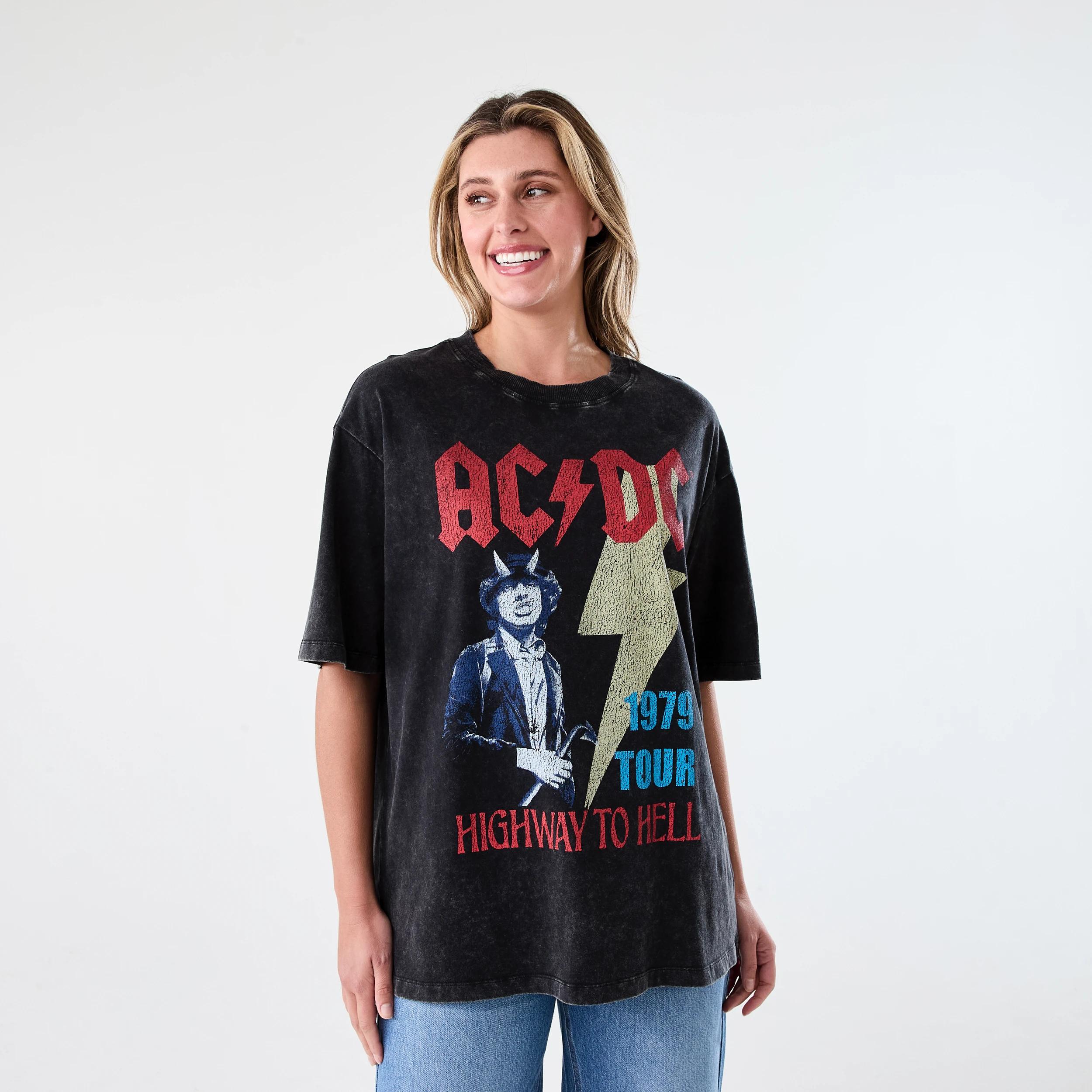 1 AC/DC License Short Sleeve Oversized T-shirt Acdc, 1 of 6