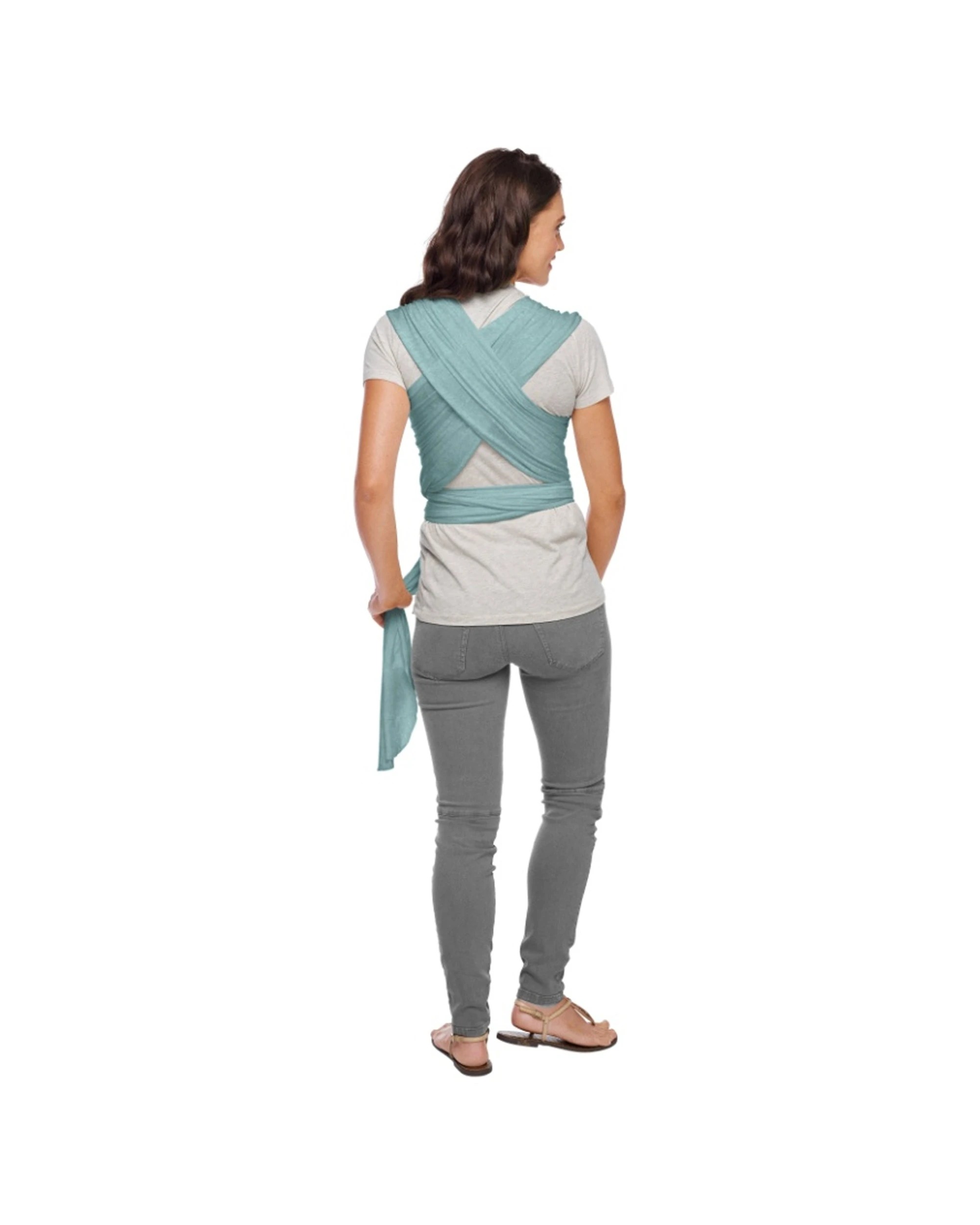 2 Moby Element Wrap Hydro Baby Wrap Carrier Feather-Knit Ultra-Soft Adjustable Breathable - Green, 2 of 4