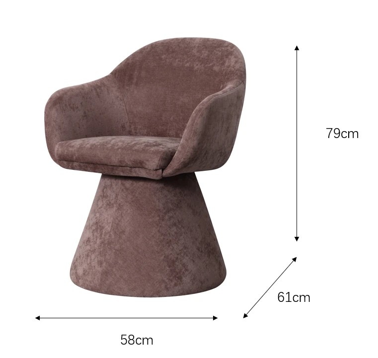 9 Gigi Swivel Dining Chair - Burgundy, 9 of 9