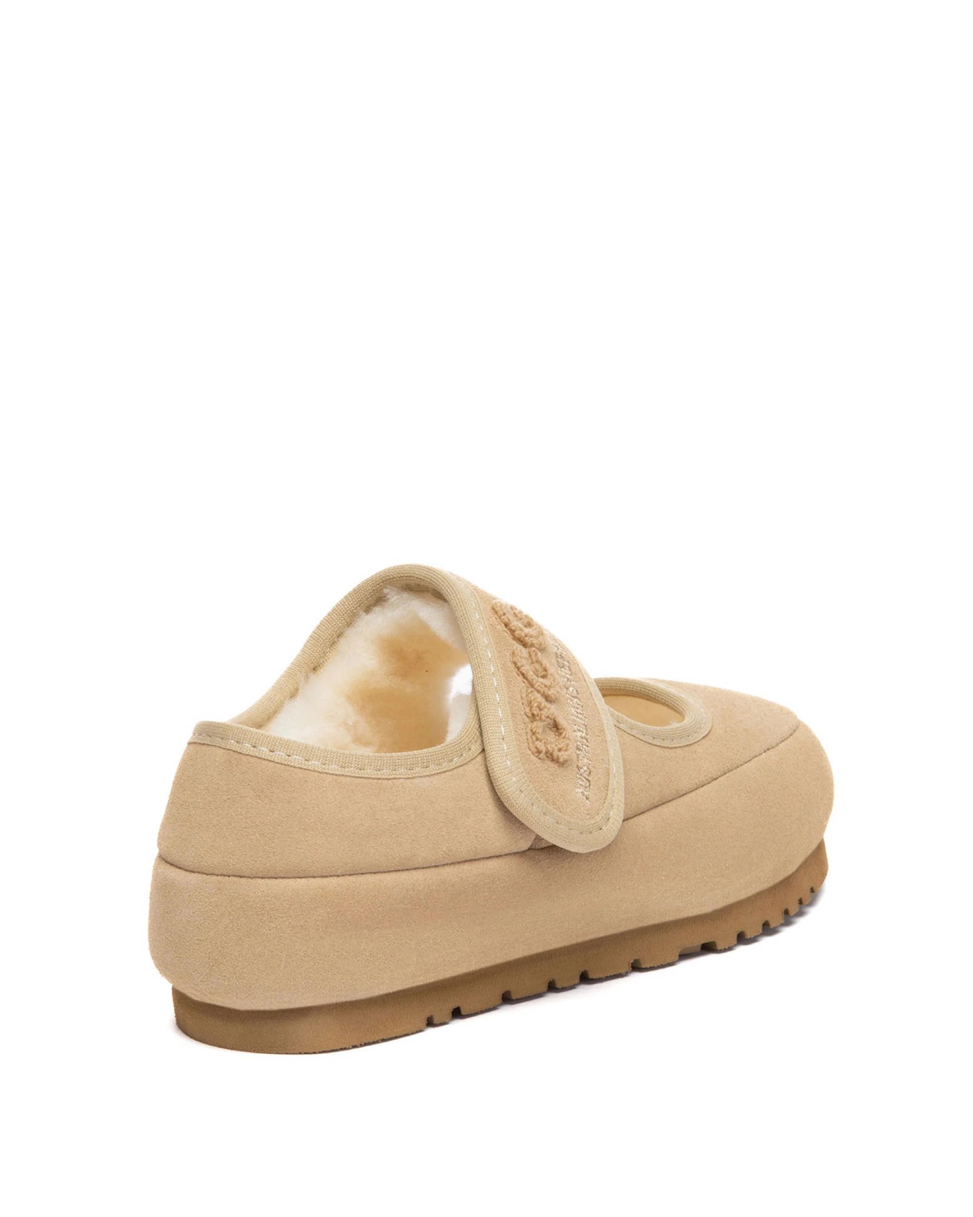 3 Australian Shepherd UGG Kids Mary Jane Velvi Slippers SAND, 3 of 5