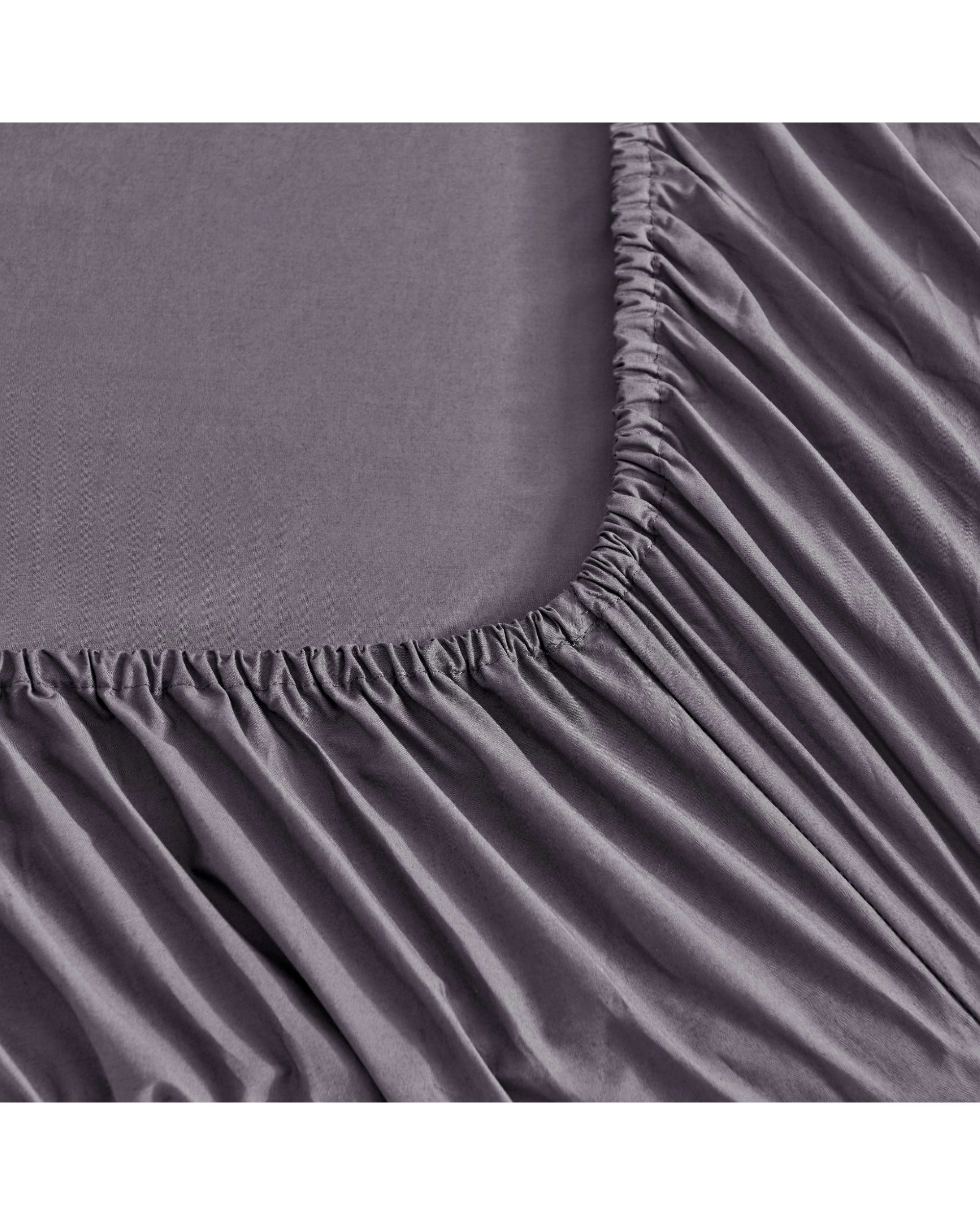 5 Dreamaker 300TC Cotton Percale Sheet Set - Double Bed - Charcoal, 5 of 9