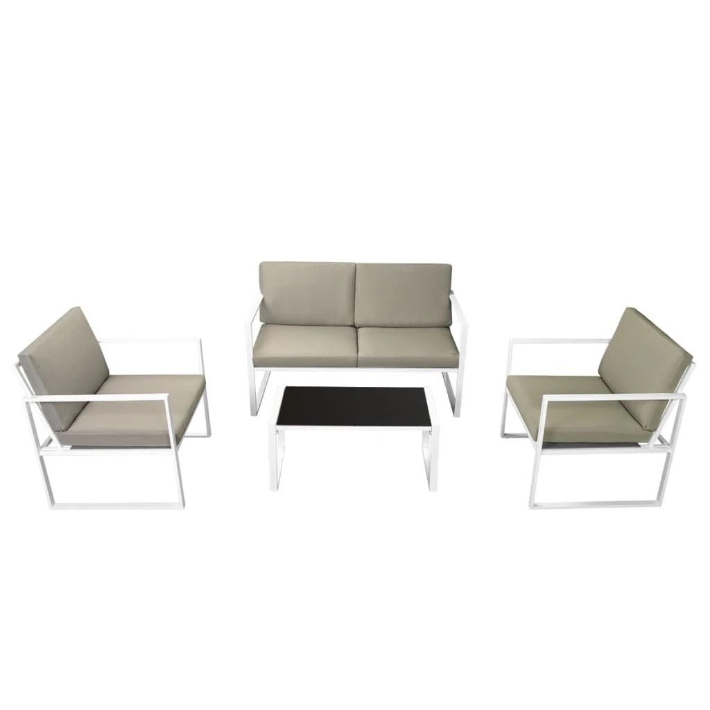 2 vidaXL Garden furniture set Seats Many - White, 2 of 8