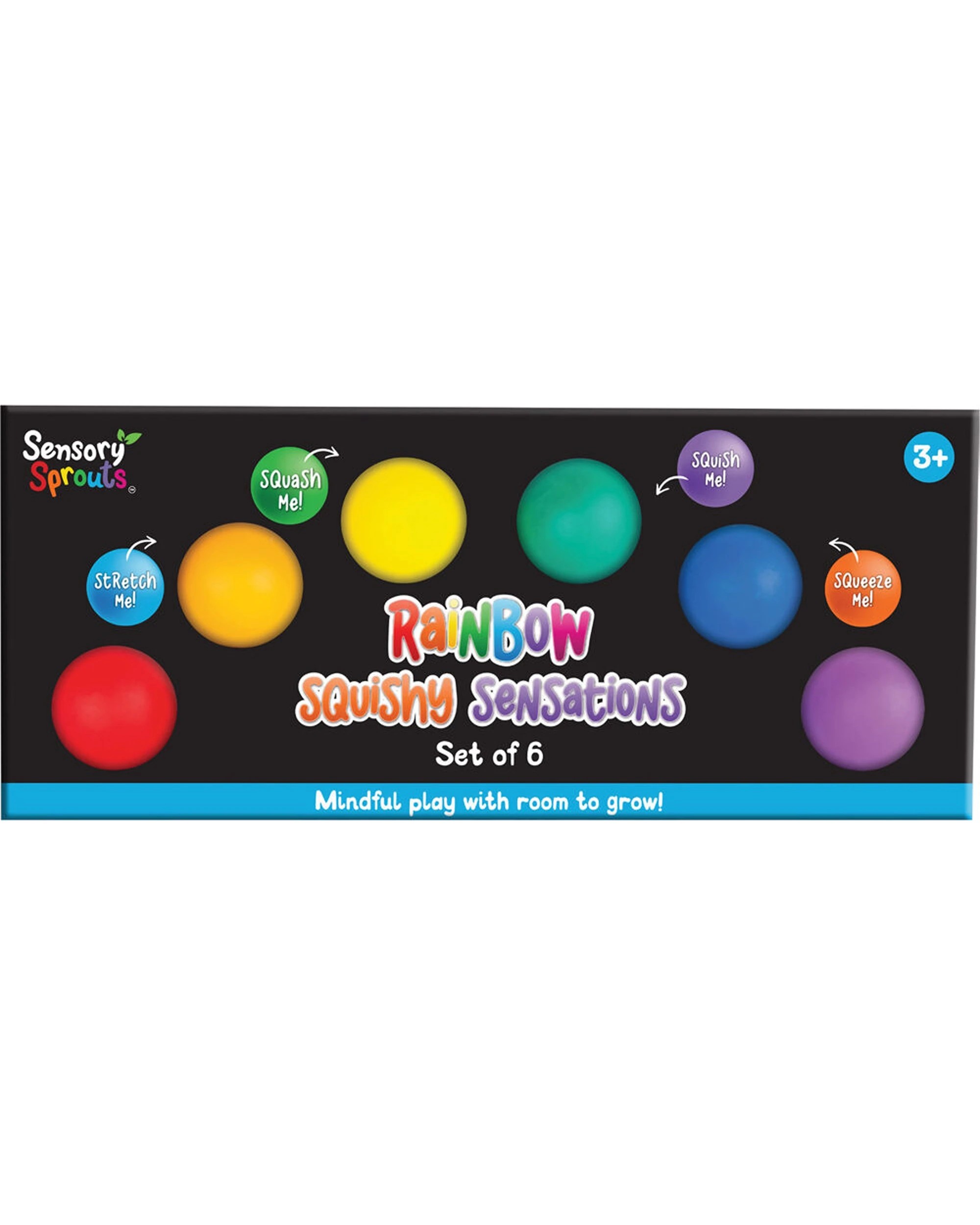 1 Sensory Sprouts 6pc Rainbow Squishy Sensations Set Kids Toy - Multi, 1 of 2
