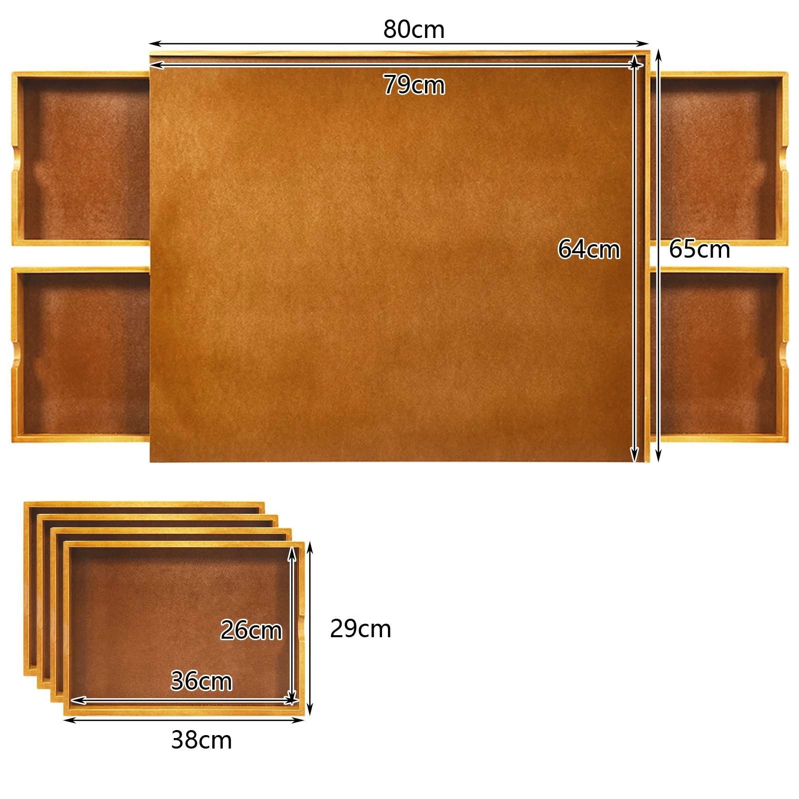 2 Costway Wooden Puzzle Table Jigsaw Puzzle Storage Board Puzzle Tray 4-Drawer 1500 Pieces, 2 of 2