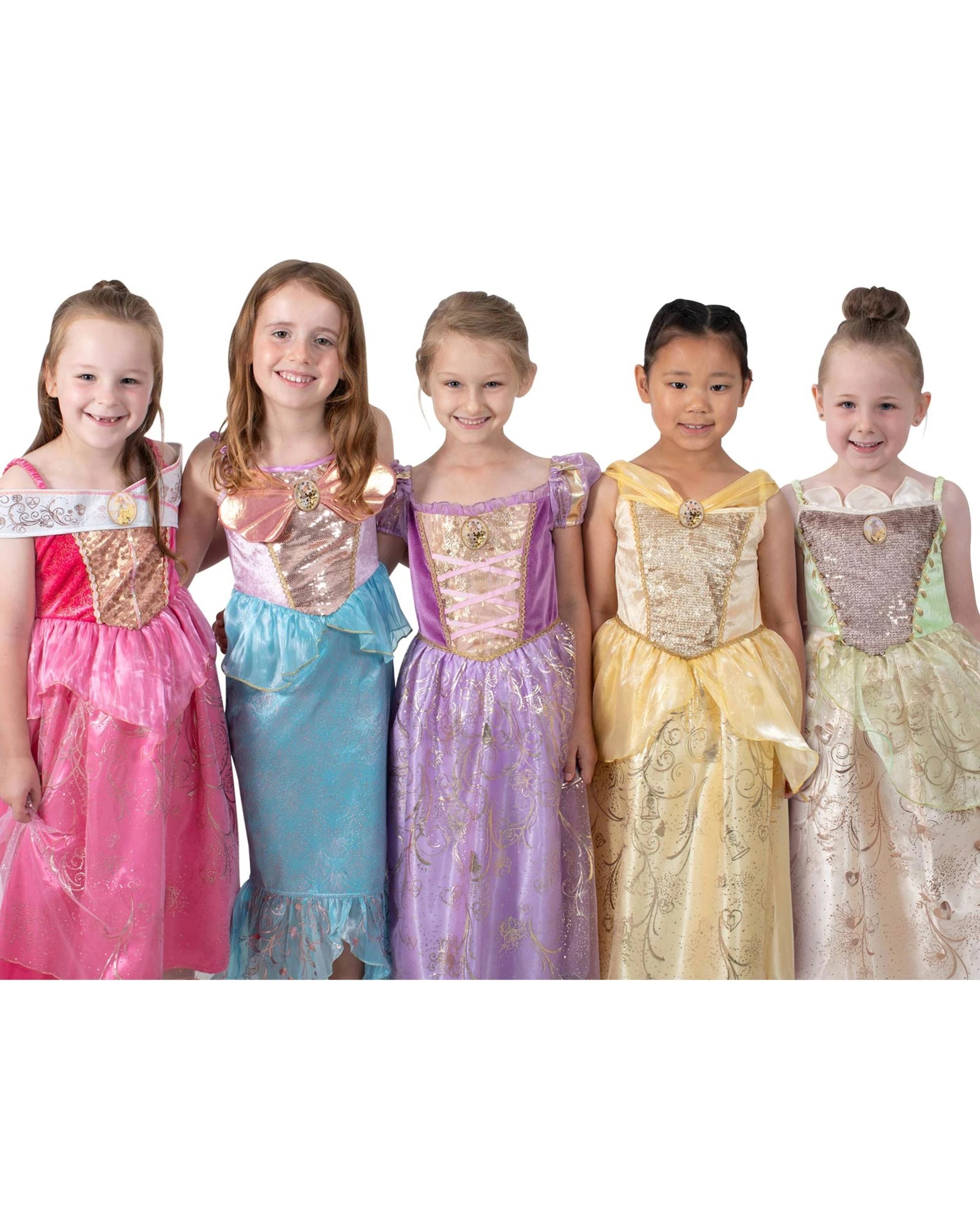 4 Rubies II Disney Princess Belle Ultimate Princess Celebration Costume Size 6-8 Years, 4 of 5