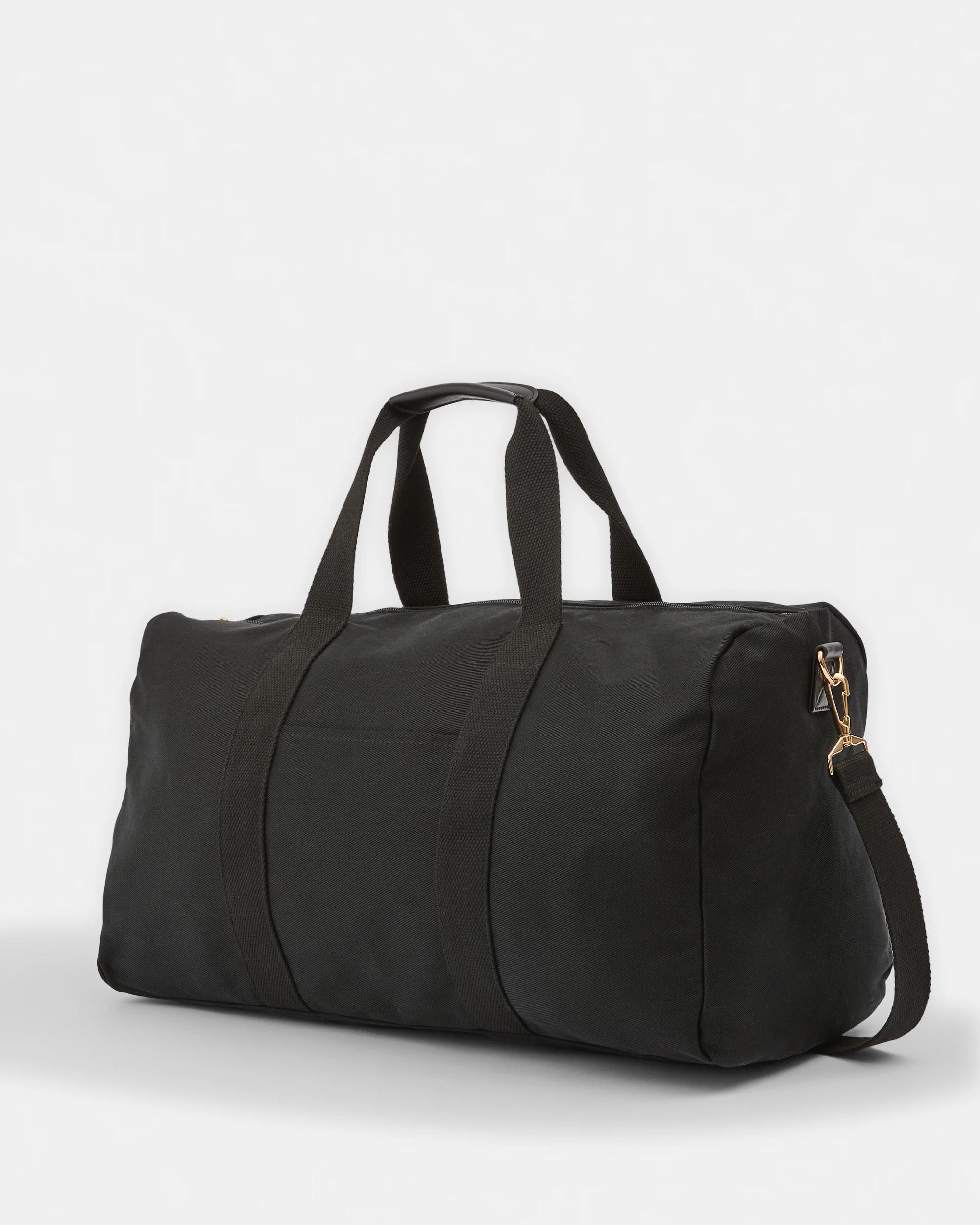 2 Canvas Weekender Bag Black, 2 of 5