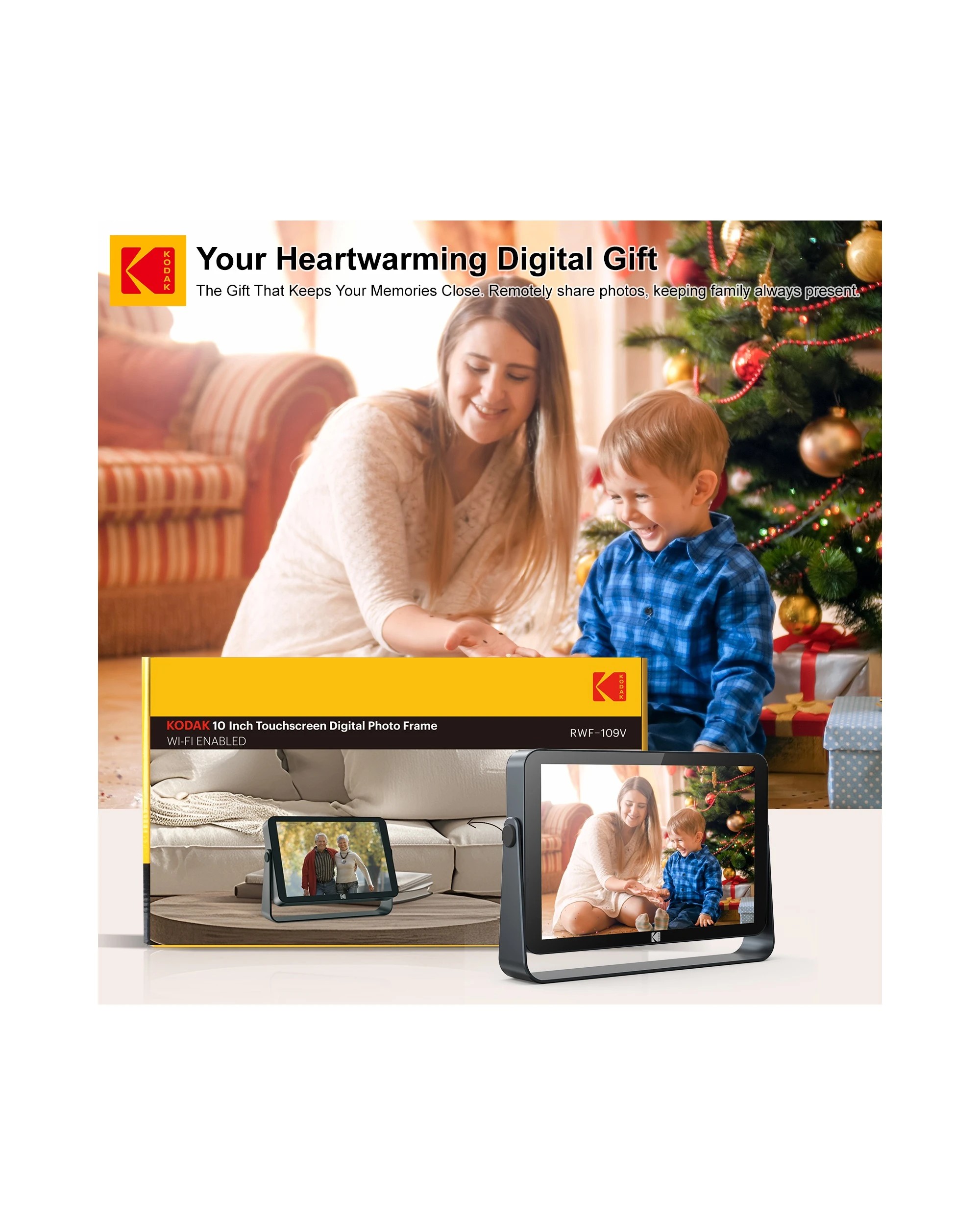 5 Kodak RWF-109 10.1 Inch Rechargeable WiFi Digital Photo Frame 32GB, 5 of 9