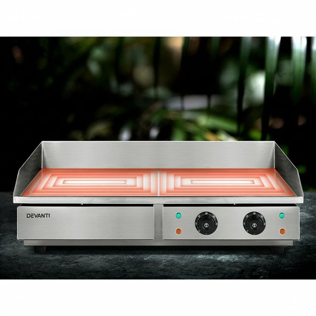 4 Devanti Commercial Electric Griddle 73cm BBQ Grill Plate 4400W - Silver, 4 of 4