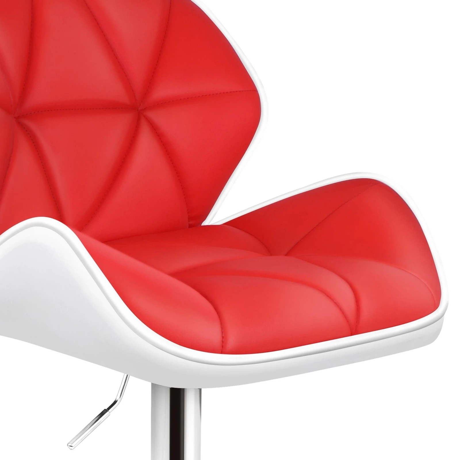 6 Alfordson 4x Bar Stools Willa Kitchen Gas Lift Swivel Chair Leather - Red, 6 of 8