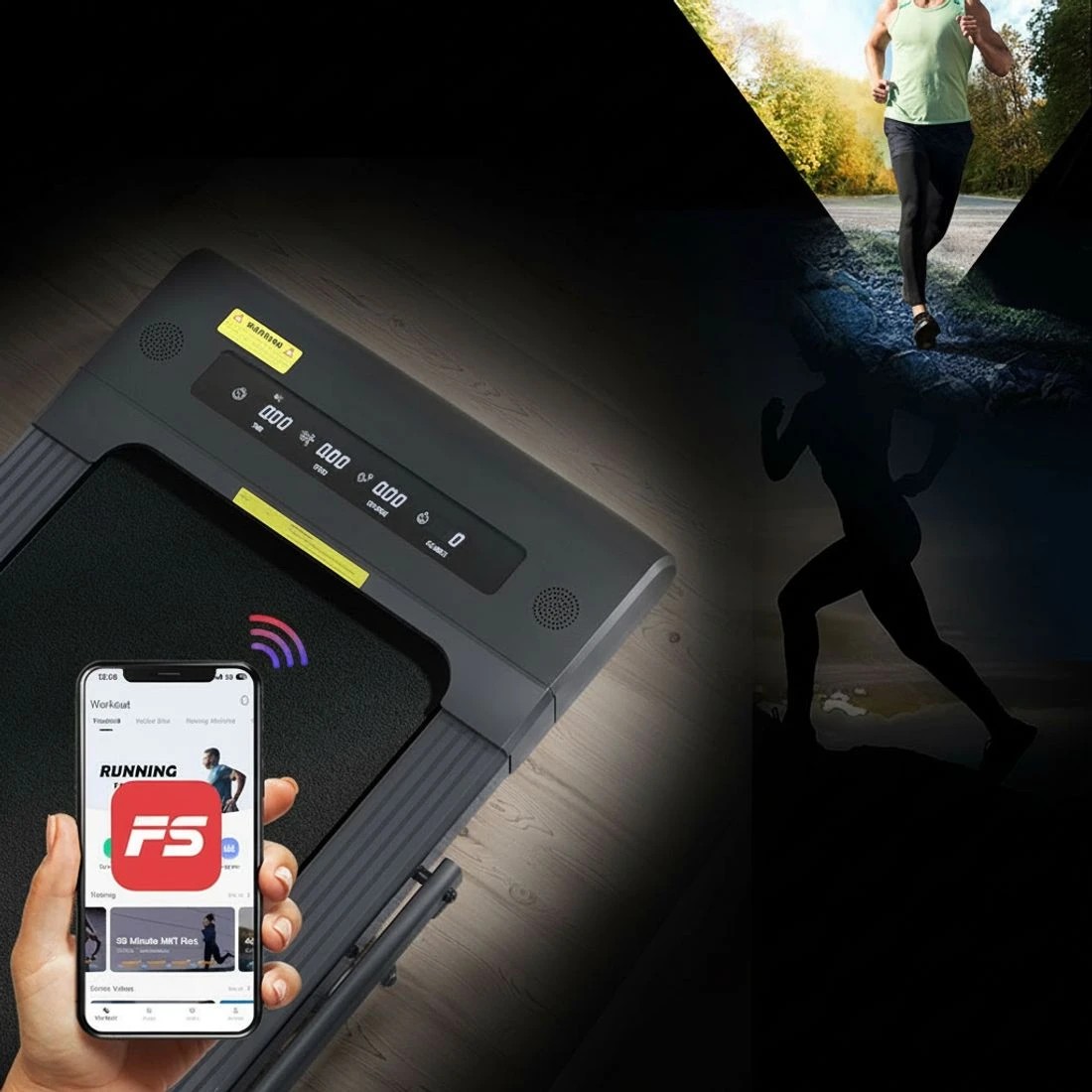 5 Everfit Treadmill Electric Walking Pad Under Desk Home Gym Fitness 400mm - Grey, 5 of 6