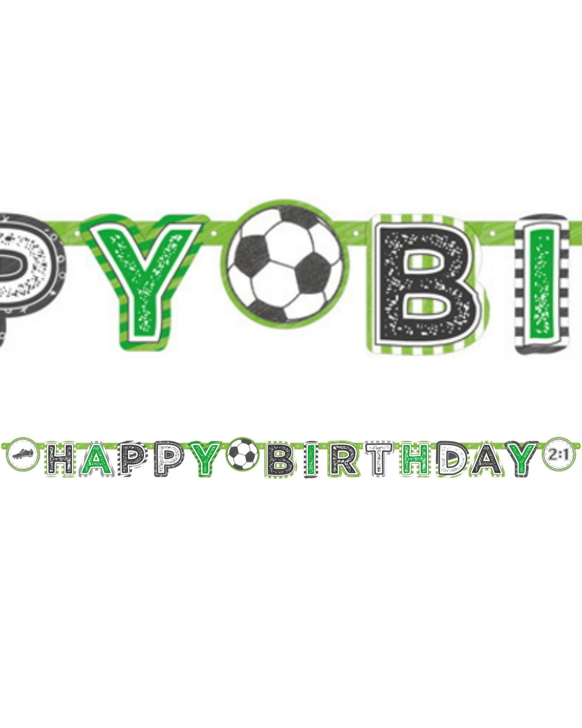 1 Anagram Soccer Kicker Party Jointed Letter Flag Banner 2m, 1 of 1